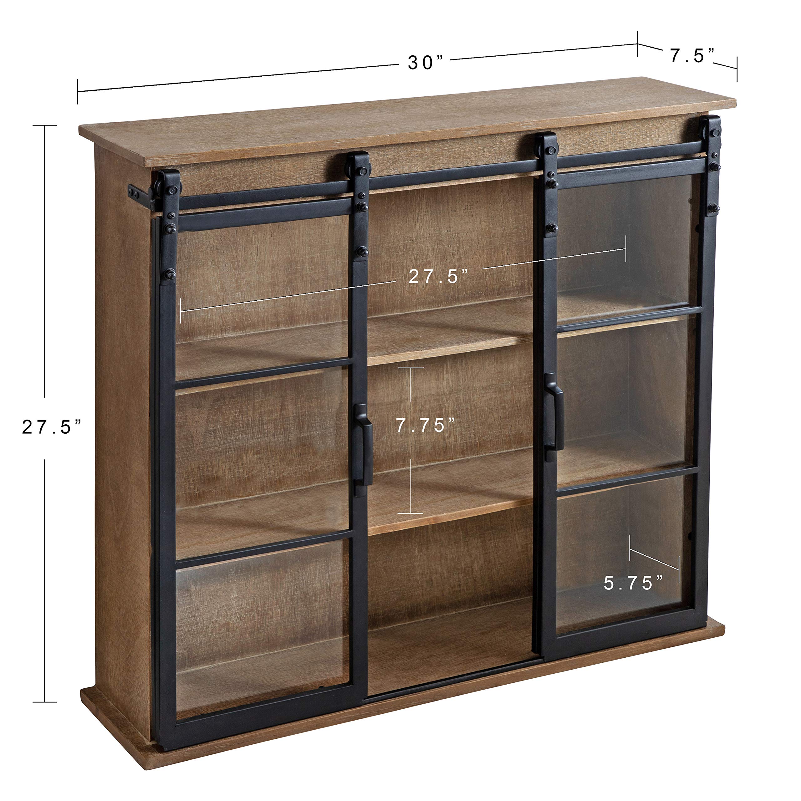Kate & Laurel Barnhardt Rustic Brown Wooden Wall Cabinet - 30