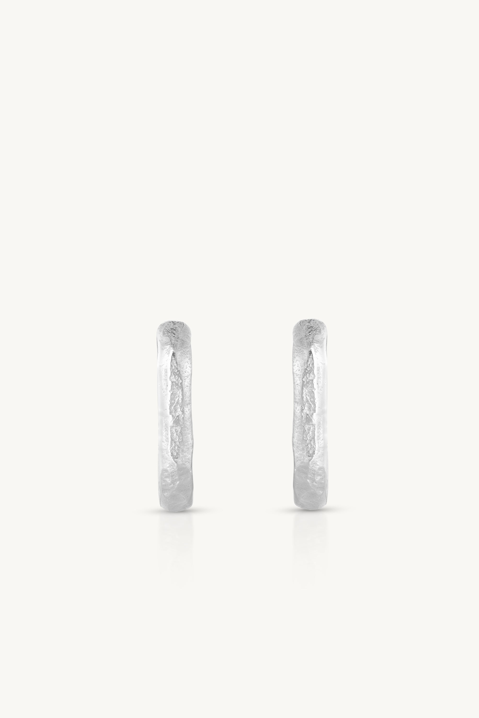 Textured Silver Huggie Hoop Earrings - Small Paperclip Design for Everyday Wear | Perfect for Work, Parties & Casual Outfits