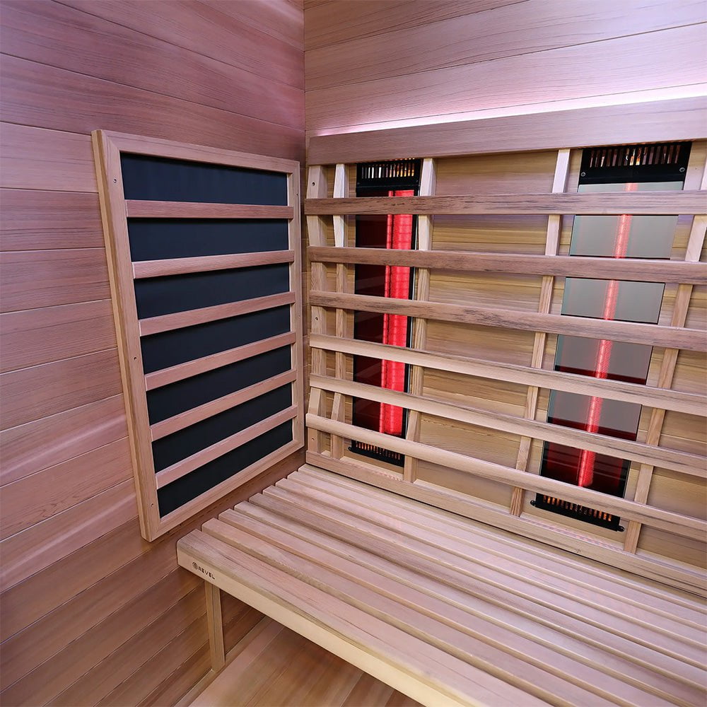 Revel Recovery Nova Infrared 3 Person Sauna - Portable Home Spa for Relaxation & Detox, Perfect for Home Gym, Basement or Backyard Use
