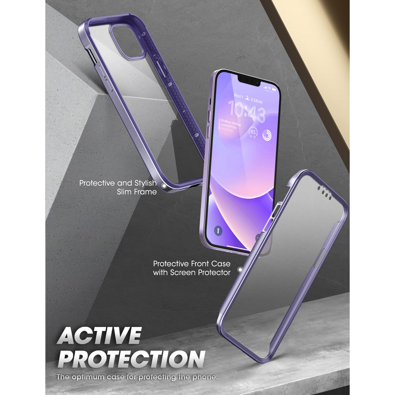 iPhone 14 Plus 6.7 Inch Unicorn Beetle Edge XT Protective Case - Shockproof & Scratch Resistant Cover for Apple iPhone 14 Plus (Deep Purple) - Perfect for Outdoor Activities, Travel & Daily Use