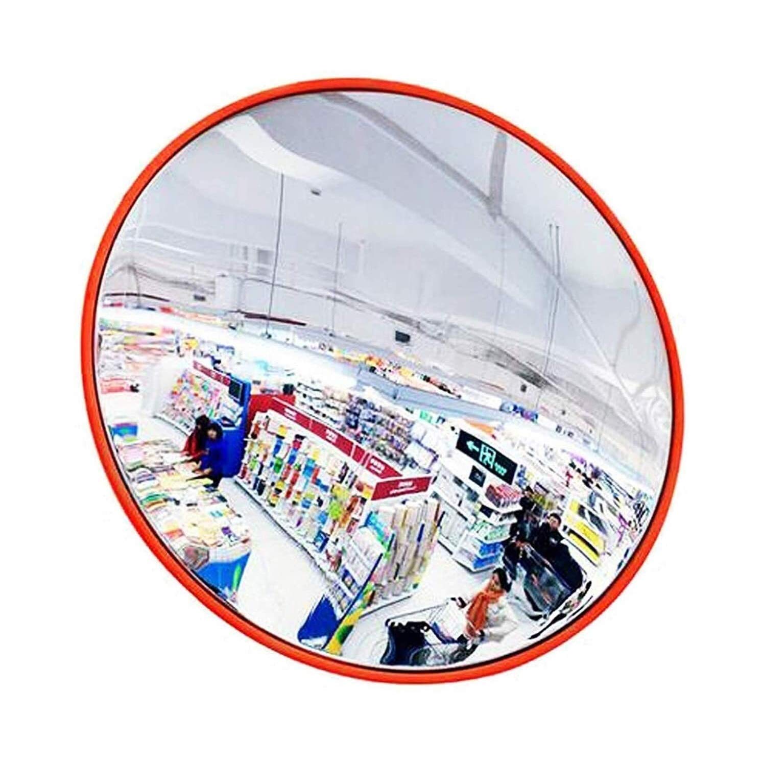 NMDCDH Convex Safety Mirror - Wide Angle Traffic & Security Mirror for Indoor/Outdoor Use - Wall Mounted Blind Spot Mirror for Warehouse, Office, Store Safety - Durable Acrylic Lens