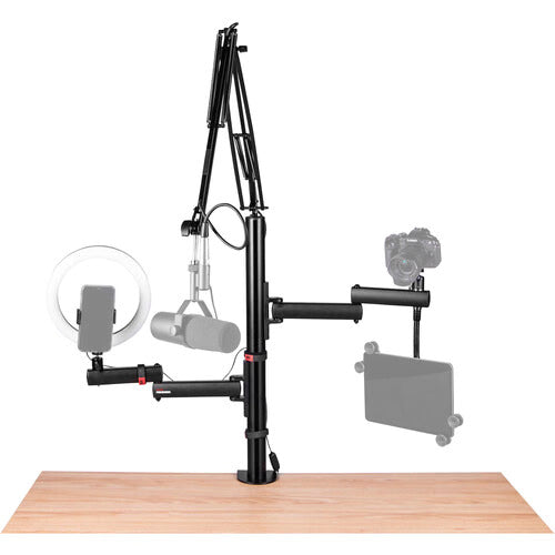 Gator Frameworks ID Series Creator Tree with Light, Mic & Camera Mounts - Perfect for YouTube, TikTok & Live Streaming Setup