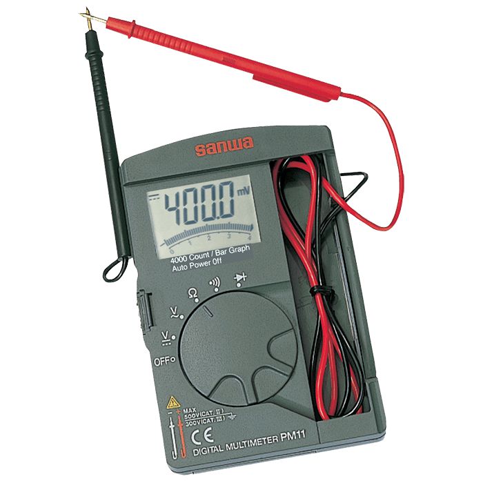 PM11 Digital Multimeter - 4000 Count LCD Display, Auto-Ranging Pocket Multimeter for Home, Car, and Electrical Repairs