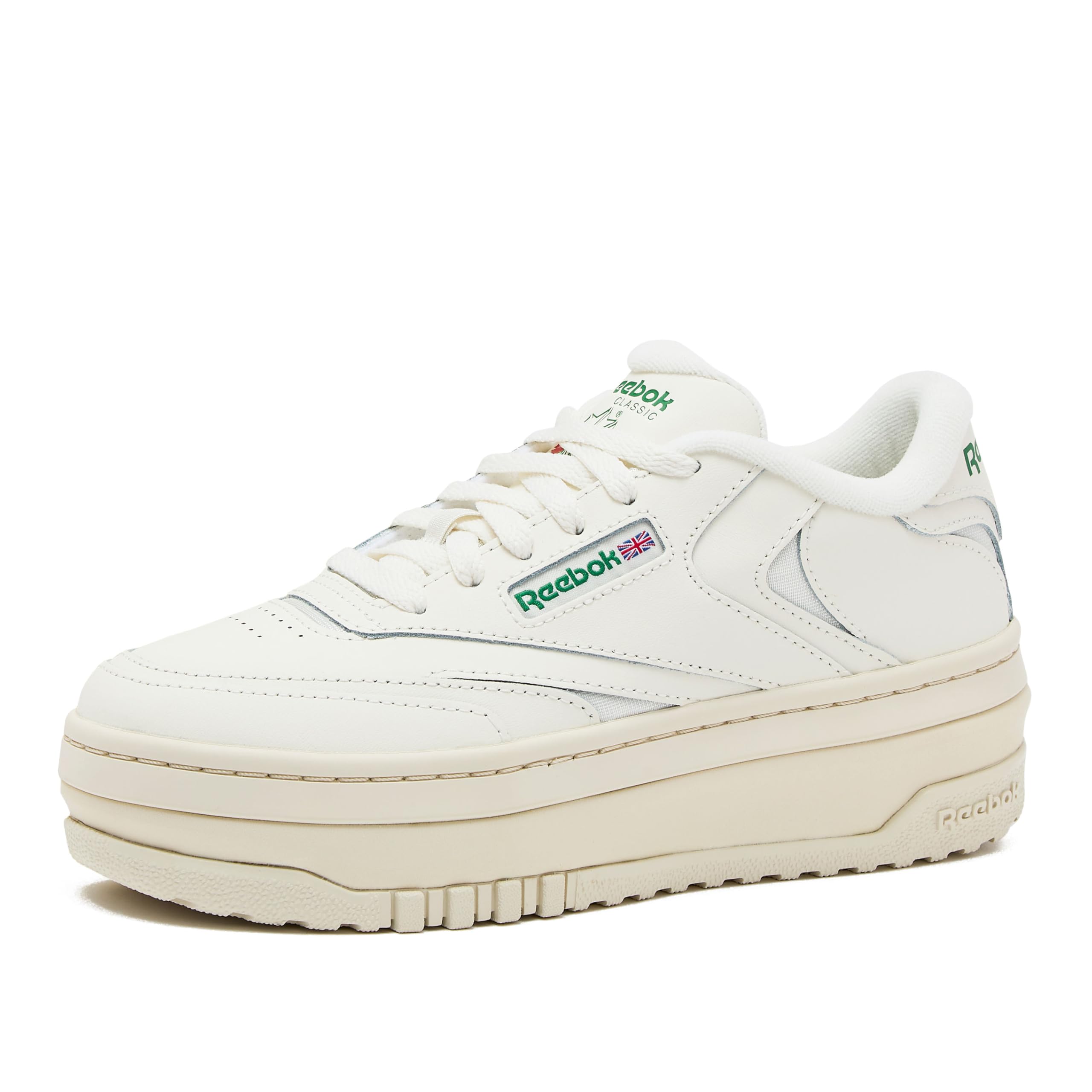 Reebok Women's Club C Extra Platform Sneakers - White Leather Casual Shoes for Women | Comfortable Retro Fashion Sneakers for Everyday Wear, Walking & Street Style
