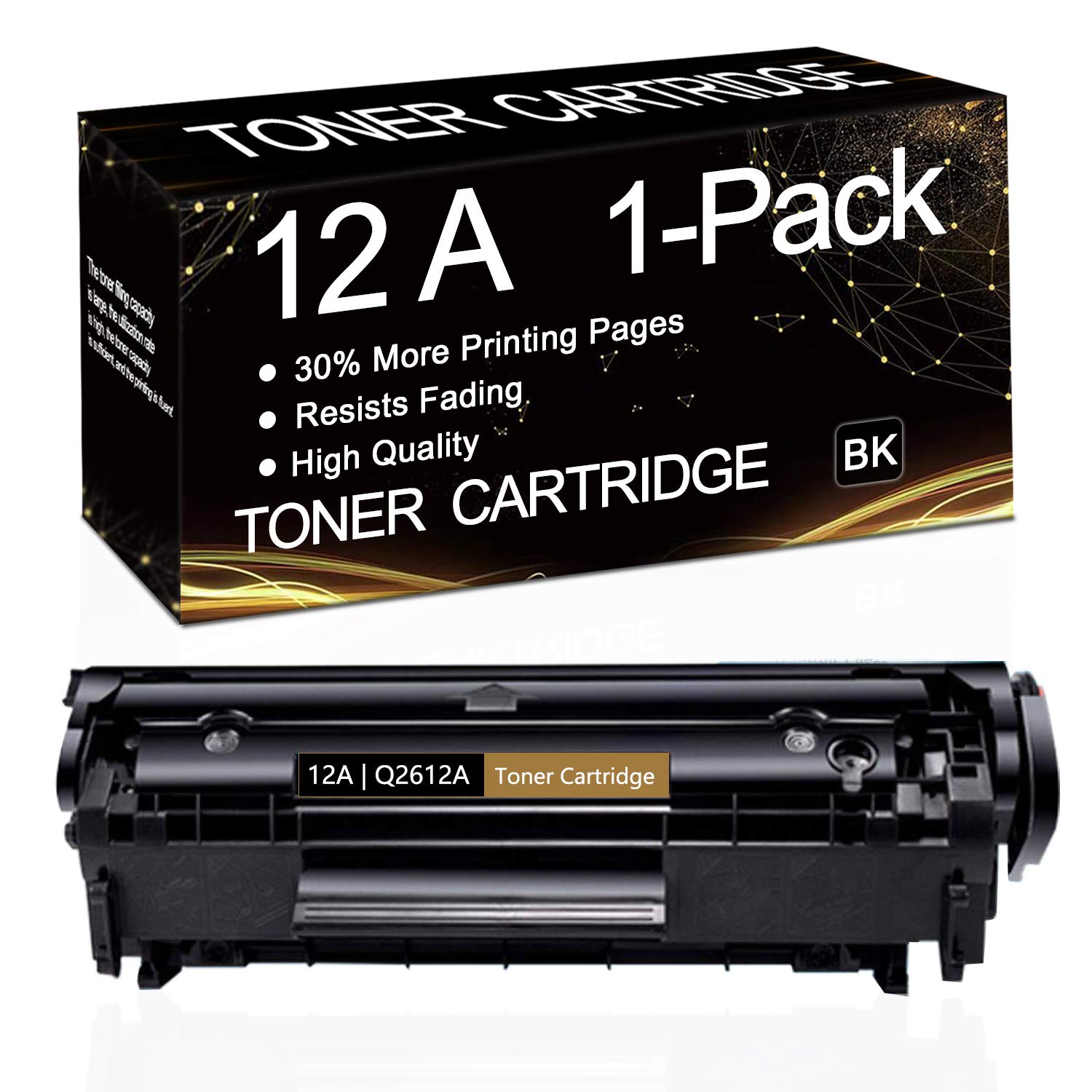 Compatible Q2612A Toner Cartridge Replacement for HP LaserJet 1020 1022 1010 1012 1015 1018 Printers - High Yield 12A Black (1-Pack) - Perfect for Home & Office Printing Needs | Sold by SinaToner