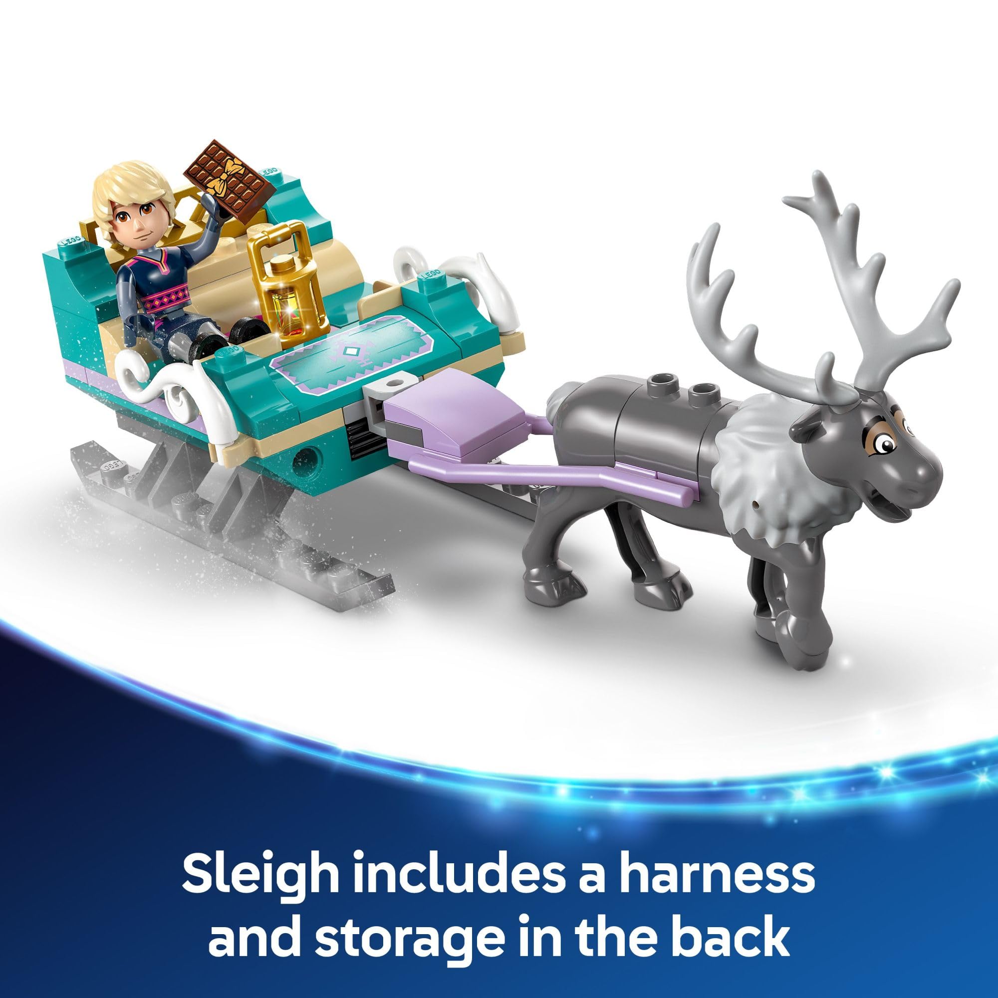 LEGO Disney Frozen Anna's Sleigh Adventure Building Toy Set (43256) - Educational STEM Toy with 2 Princess Minidolls for Kids Ages 4+ - Perfect Birthday Gift & Winter Themed Play for Boys and Girls