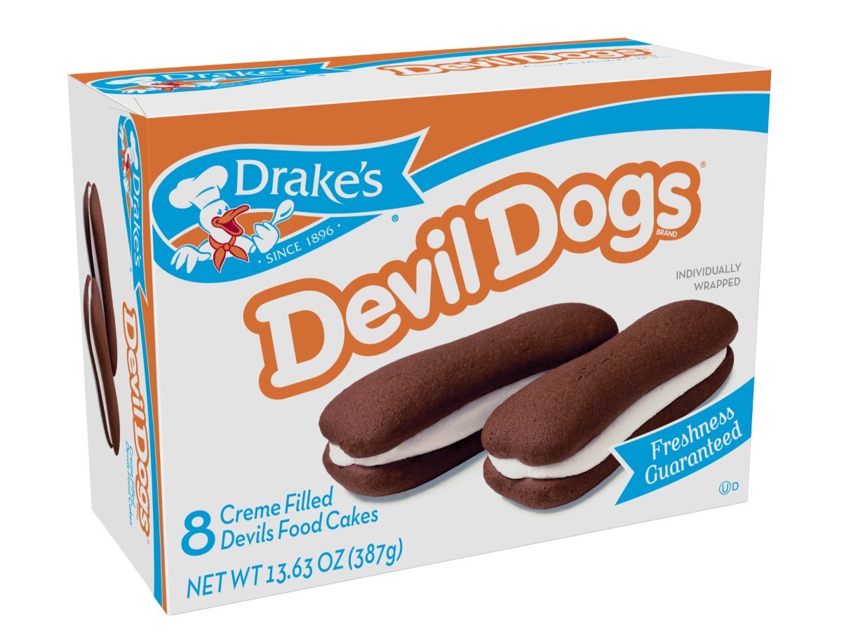 Drake's Cakes Devil Dogs - 16 Pack of Delicious Chocolate Snack Cakes | Long Shelf Life (2-3 Weeks) | Perfect for School Lunches, Office Snacks & Party Treats