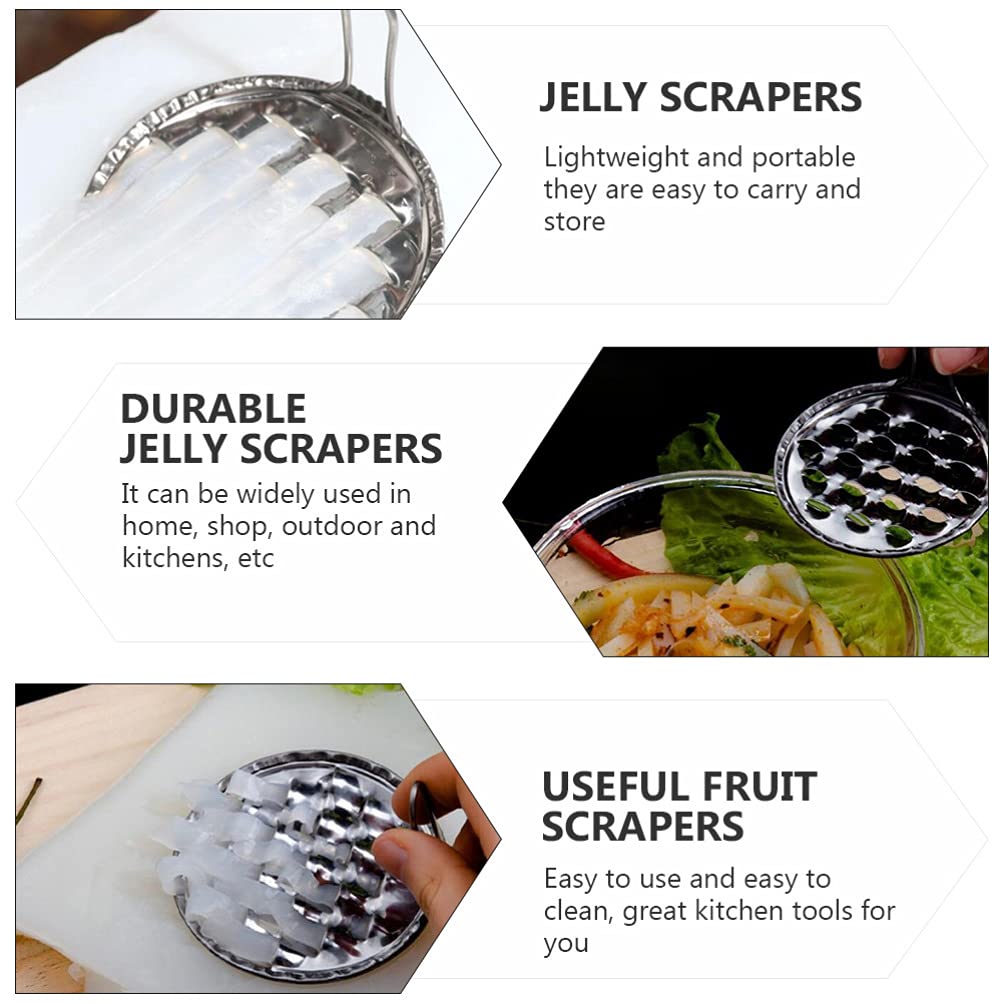 5-Piece Stainless Steel Jelly Scraper Set - Spaetzle Maker, Pastry Cutter & Griddle Scraper for Cooking, Baking & Food Prep | Includes Hand Grater & Cucumber Peeler | Perfect for Home Chefs, Bakeries & Professional Kitchens