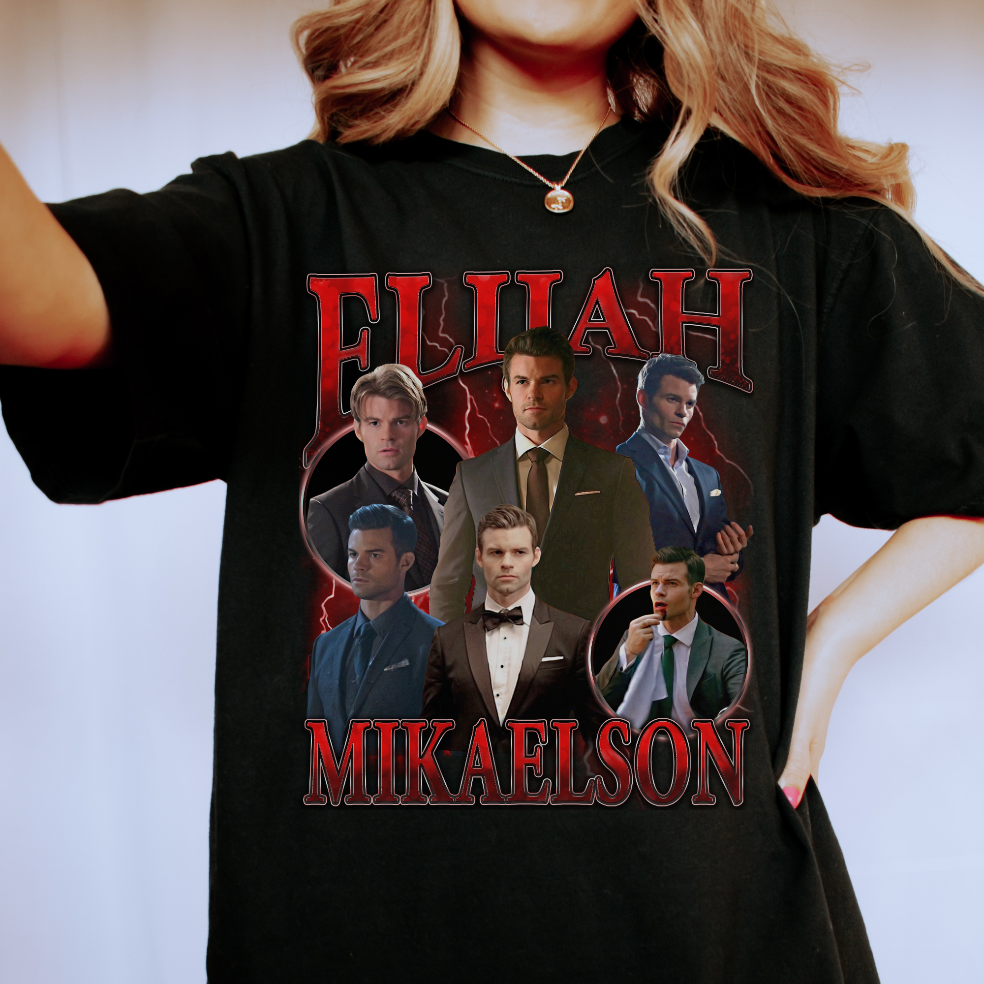 Elijah Mikaelson 90s Vintage T-Shirt | The Vampire Diaries TV Show Merch | Casual Wear & Fan Collection