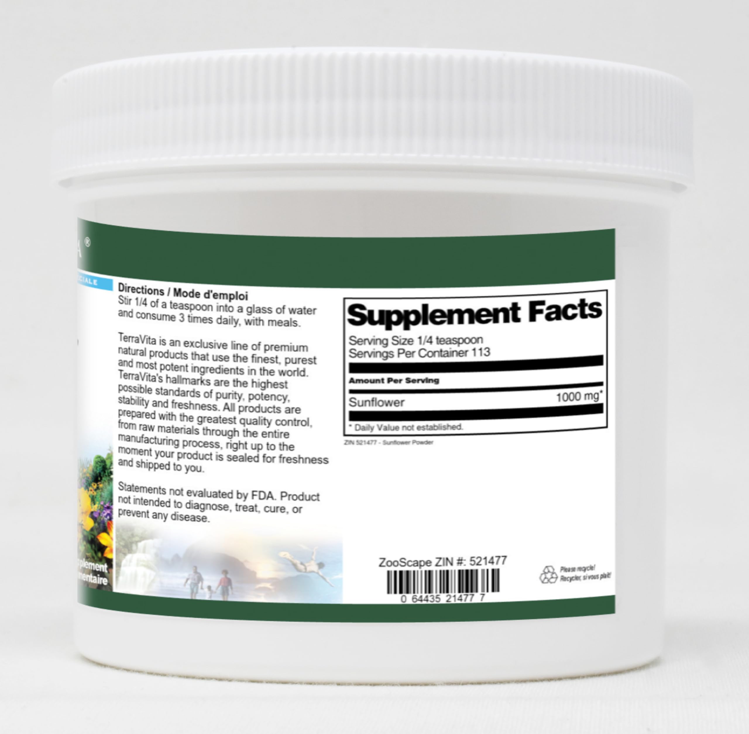 Organic Sunflower Powder 4 oz (2 Pack) - Natural Plant-Based Superfood for Smoothies, Baking & Healthy Recipes - Non-GMO, Gluten-Free, Vegan-Friendly