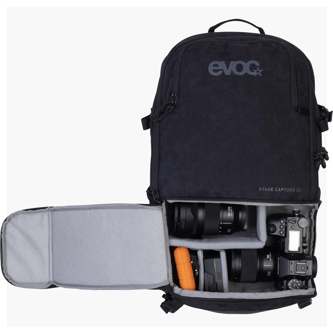 Evoc Stage Capture 22 Camera Backpack (SS25) - Waterproof DSLR/SLR/Mirrorless Camera Bag with Laptop Compartment - Perfect for Travel, Hiking & Photography Adventures