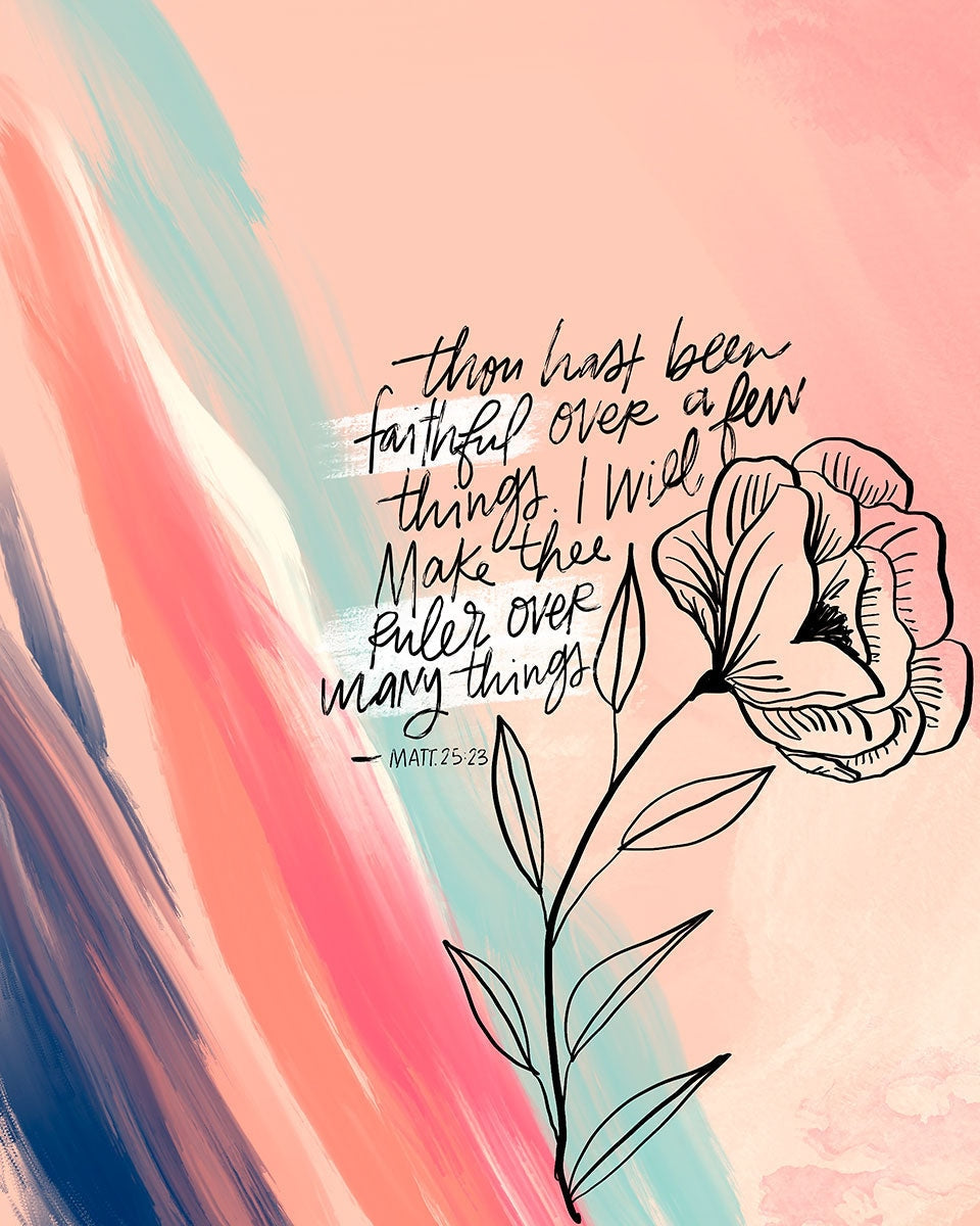 Faithful By Rhonna Farrer - Inspirational Christian Wall Art & Home Decor for Bedroom, Living Room, Office - Perfect for Gifts, Bible Study & Faith-Based Interior Design
