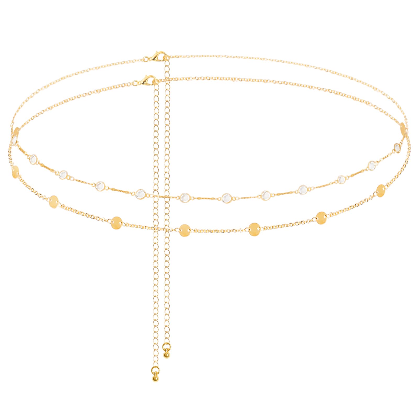 Layered Silver Belly Chain Jewelry for Women - Sexy Waist Body Chain for Bikini, Beach, Rave & Party | Elegant Body Accessory for Girls & Women | Perfect for Summer Vacations, Pool Parties & Festivals