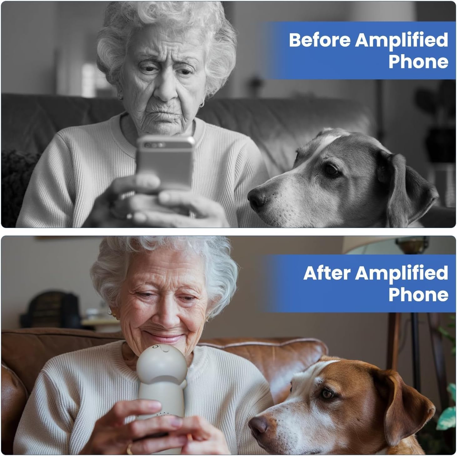Clarity XLC3.4+ Amplified Cordless Phone for Seniors & Hearing Impaired - 50dB Loud Sound, Talking Caller ID, Big Buttons | Home & Office Use for Elderly with Hearing Loss