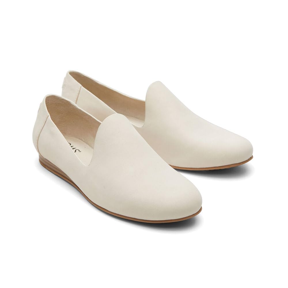 TOMS Women's Darcy Slip-On Shoes - Comfortable Beige Casual Loafers for Everyday Wear, Work & Travel