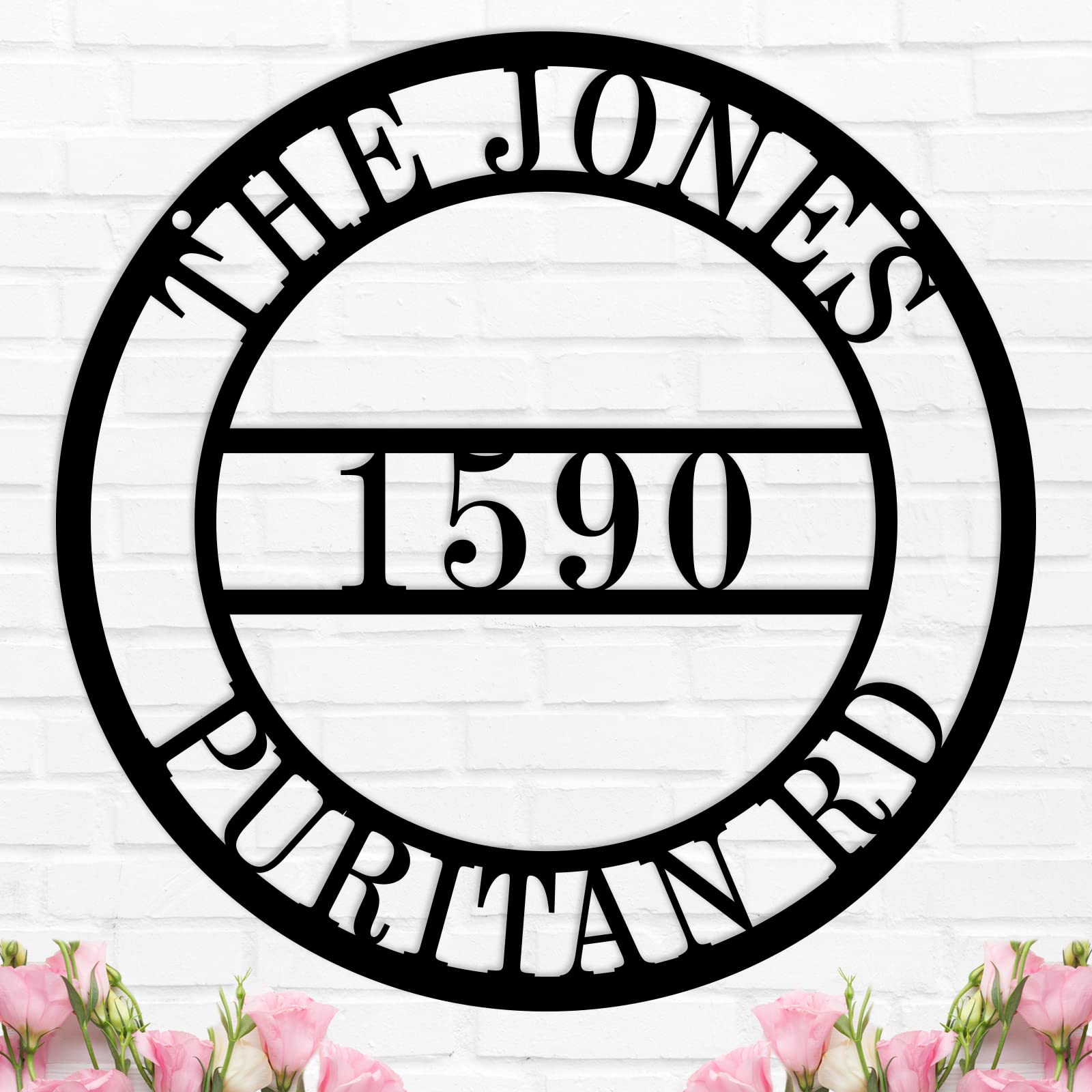 Custom Metal House Numbers for Outdoor - Personalized Modern Address Plaque Sign, Durable Yard Numbers for Home (Wall Mount/Suspension) - Perfect for Front Door, Mailbox, Fence & Garden Decor