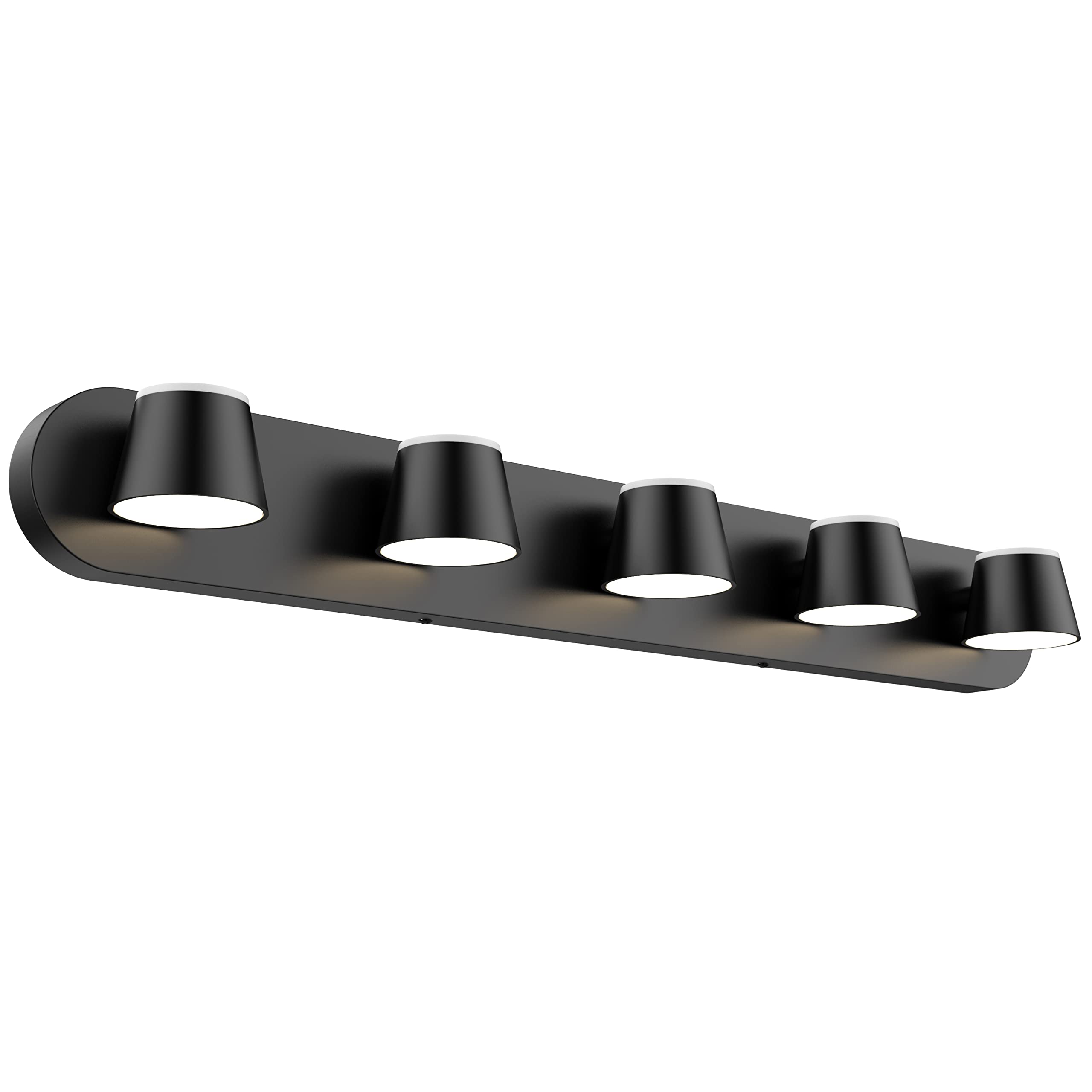 URSOLA 5-Light Black LED Bathroom Vanity Light Fixture - 34