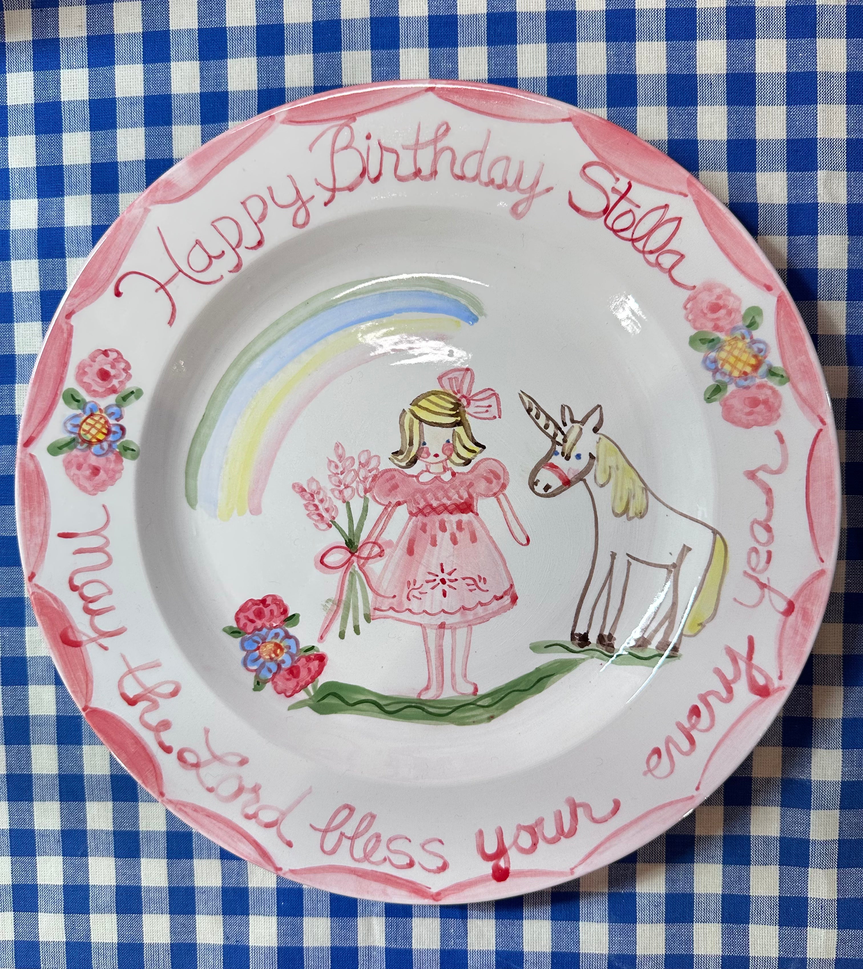 Stella Birthday Plate - Rainbow & Unicorn Themed Party Tableware for Kids - Perfect for Birthday Celebrations, Baby Showers & Special Events