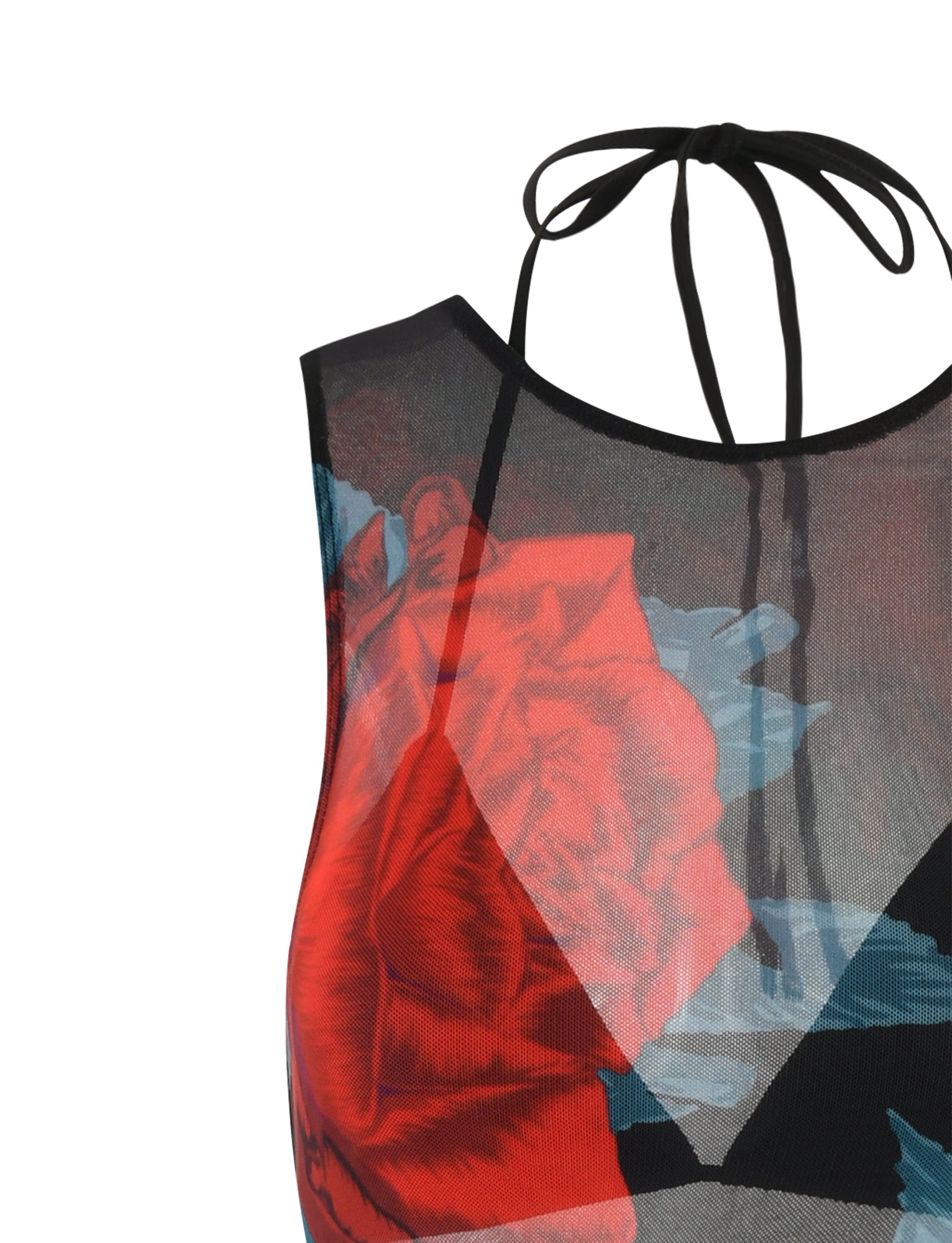 JOZIE Three Piece Dress for Women - Black, Macro Rose & Red Rose | Elegant Floral Print Outfit for Parties, Weddings & Special Occasions