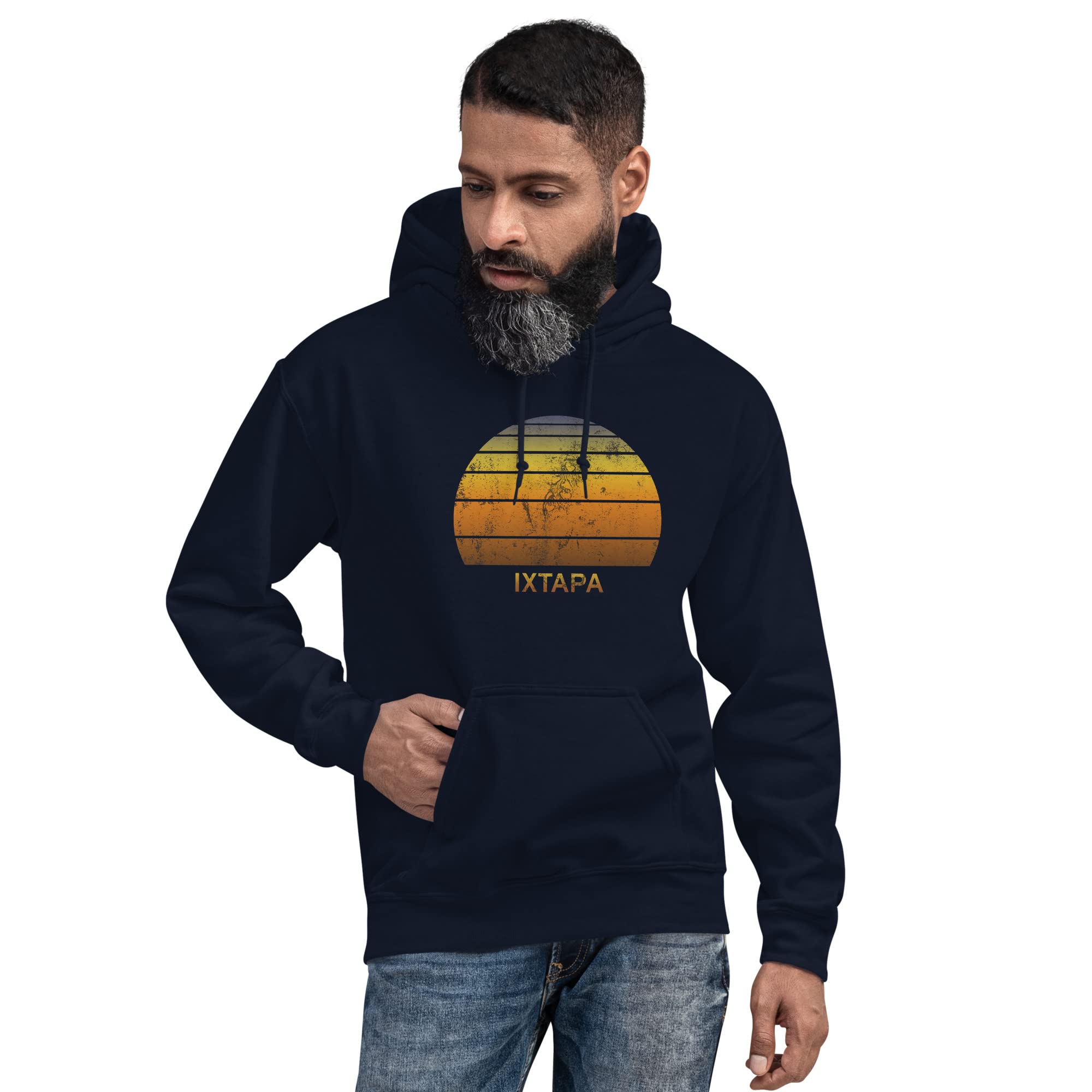 Retro Ixtapa Mexico Souvenir Hoodie - Unisex Mexican Beach Vacation Pullover for Men & Women | Perfect for Travel Gifts, Casual Wear & Relaxing at Home