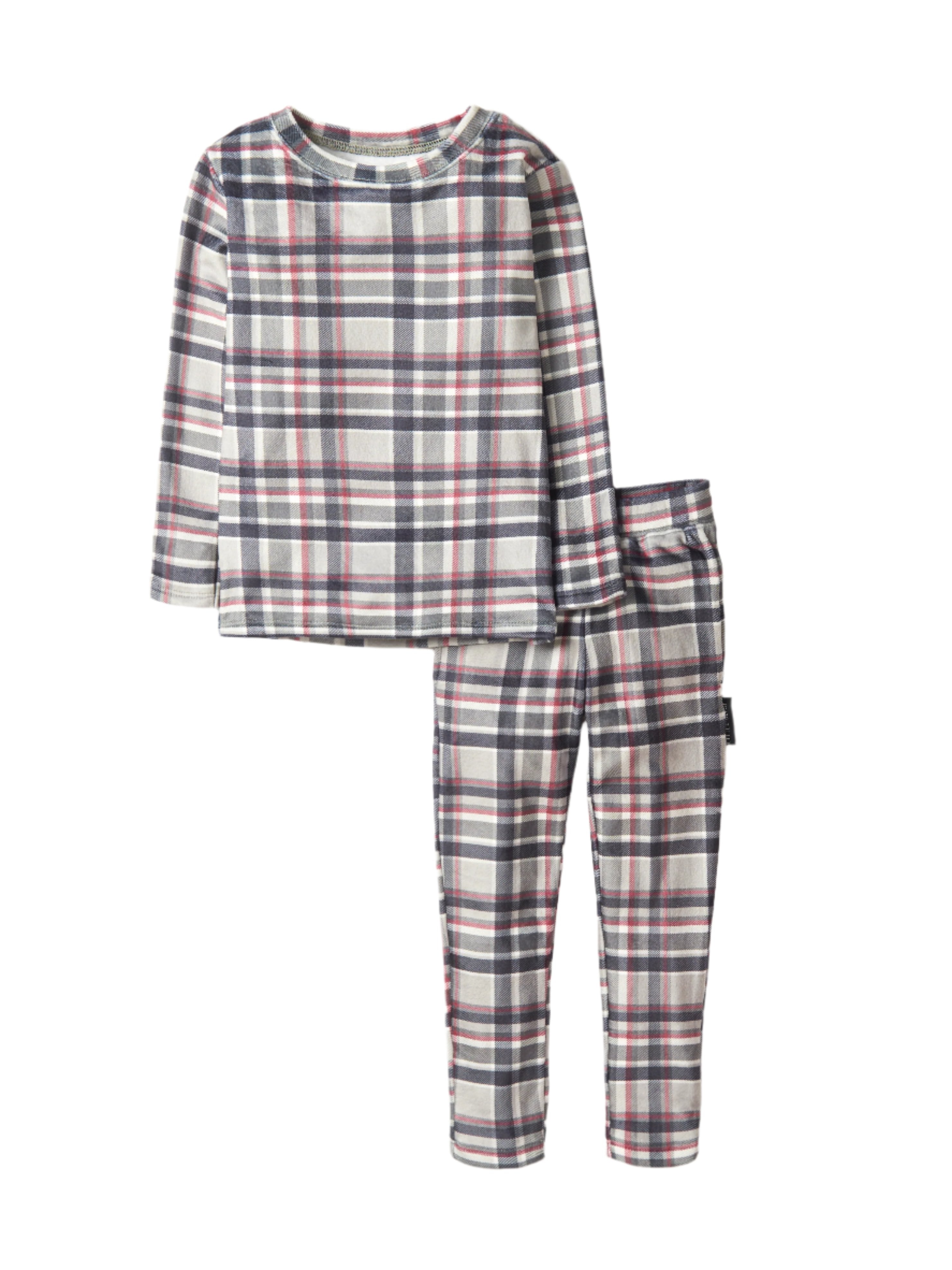 LB x Baby Breez Long Sleeve 2-Piece Plaid Pajama Set for Boys & Girls - Soft & Cozy Sleepwear for Winter Nights & Family Matching Outfits
