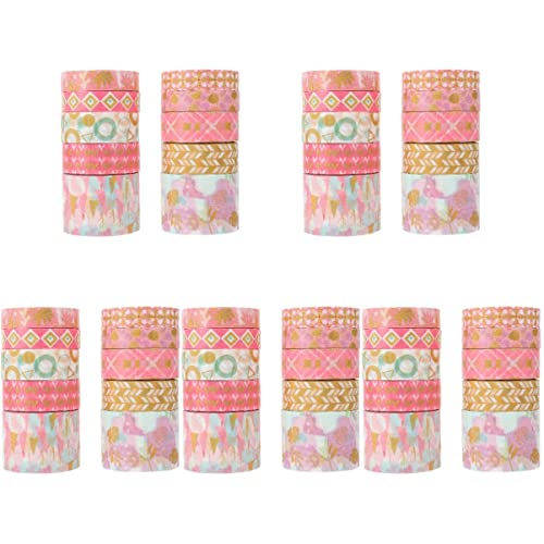 COHEALI 5-Pack Decorative Washi Tape Set - DIY Scrapbooking, Journaling, Masking Tape for Crafts, Bullet Journals, Gift Wrapping & Home Decor - 10 Unique Designs
