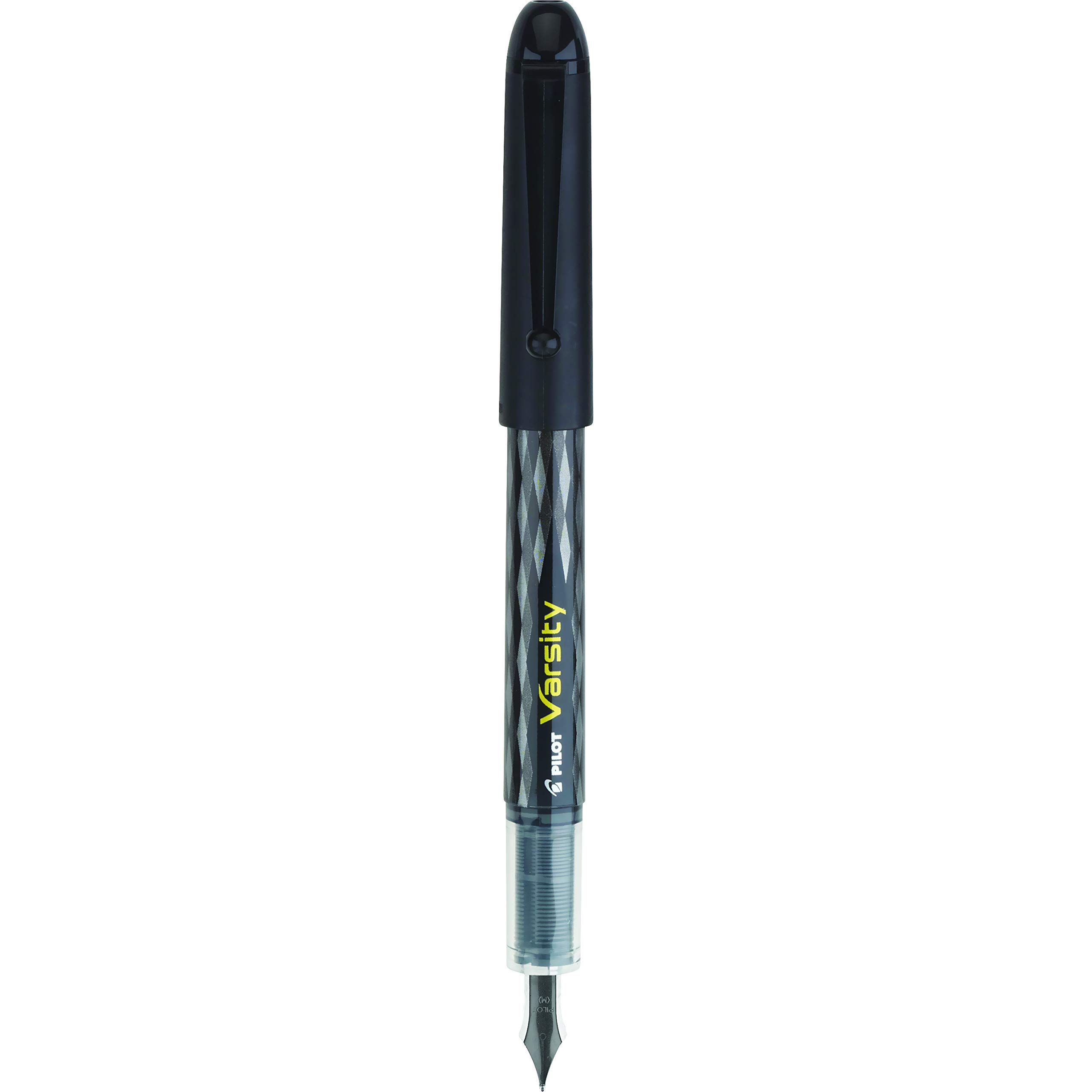 Pilot Varsity Disposable Fountain Pens - Medium Point Stainless Steel Nib with Black Ink (12-Pack) - Perfect for School, Office & Calligraphy Writing