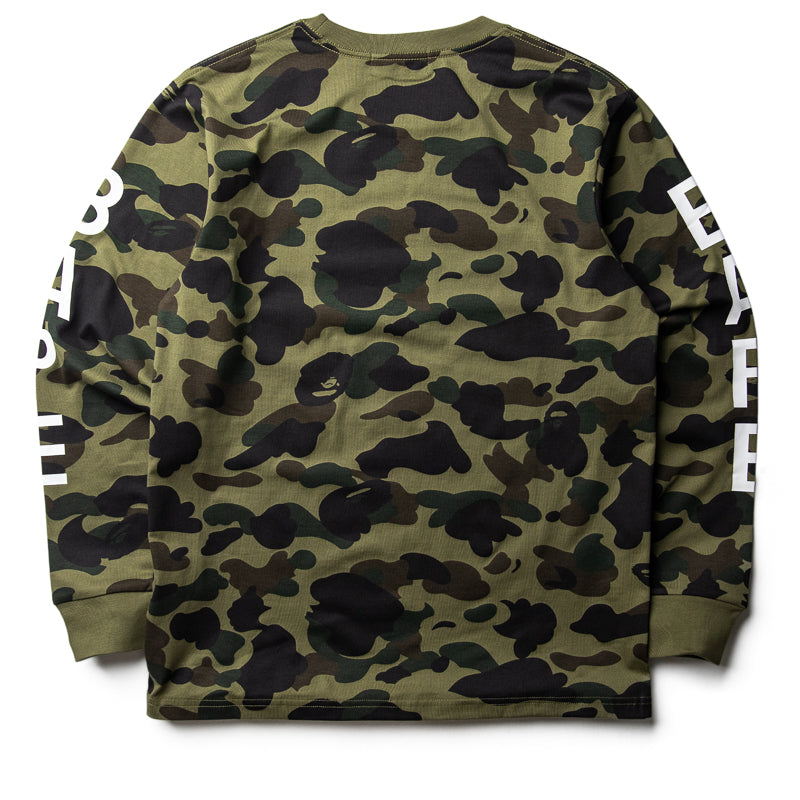 BAPE 1st Camo Long Sleeve T-Shirt for Men - Green | Streetwear Fashion & Urban Style | Perfect for Casual Wear, Outfits & Street Style Looks