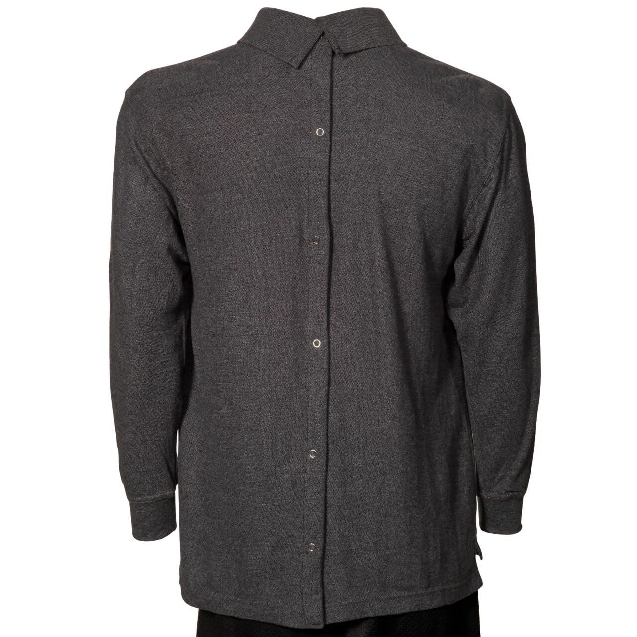 Men's Long Sleeve Polo Shirt with Back Snap - Comfortable Casual Button Down Shirt for Work, Golf & Everyday Wear