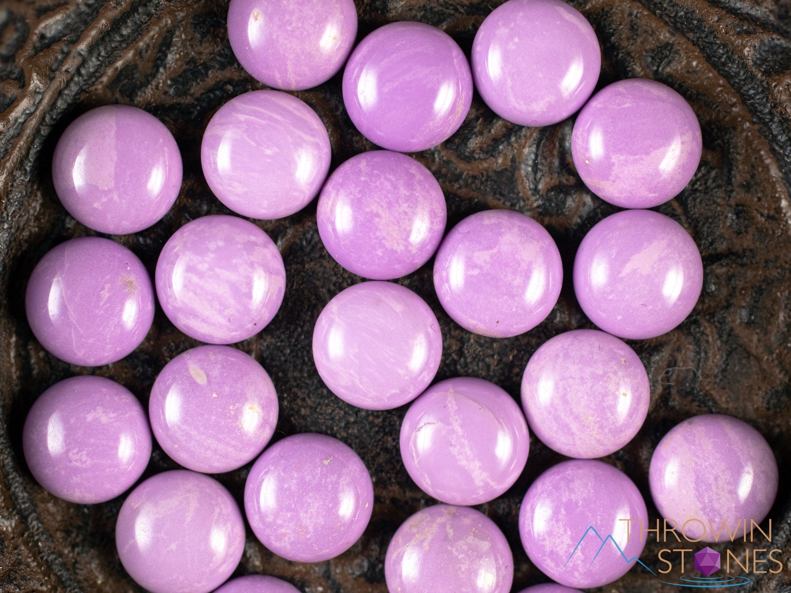 Natural Phosphosiderite Crystal Cabochons - Round Pair for Jewelry Making, Gemstone Collecting & Healing Crystals (E1980) | Perfect for DIY Crafts, Wire Wrapping & Spiritual Energy Work