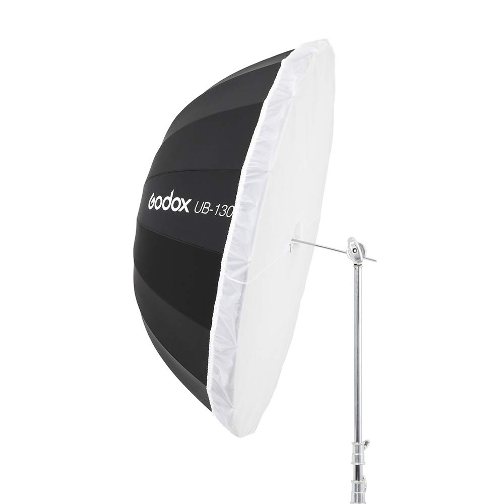 Godox UB-130S 39in/130cm Professional Parabolic Umbrella Softbox Lighting Kit with Diffuser Cover & 2.8M Steel Stand - Perfect for Studio Photography, Portrait Shooting, and Video Lighting (UB-130S KIT)