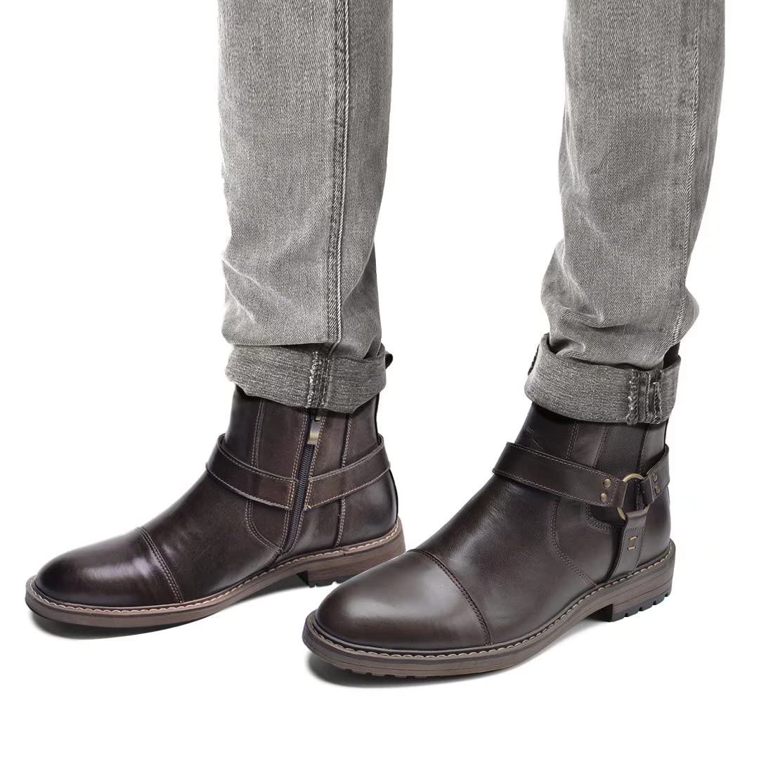 Arkbird Men's Genuine Leather Chelsea Ankle Boots - Oxford Style Dress Shoes for Casual & Formal Wear | Office, Party & Everyday Outfits