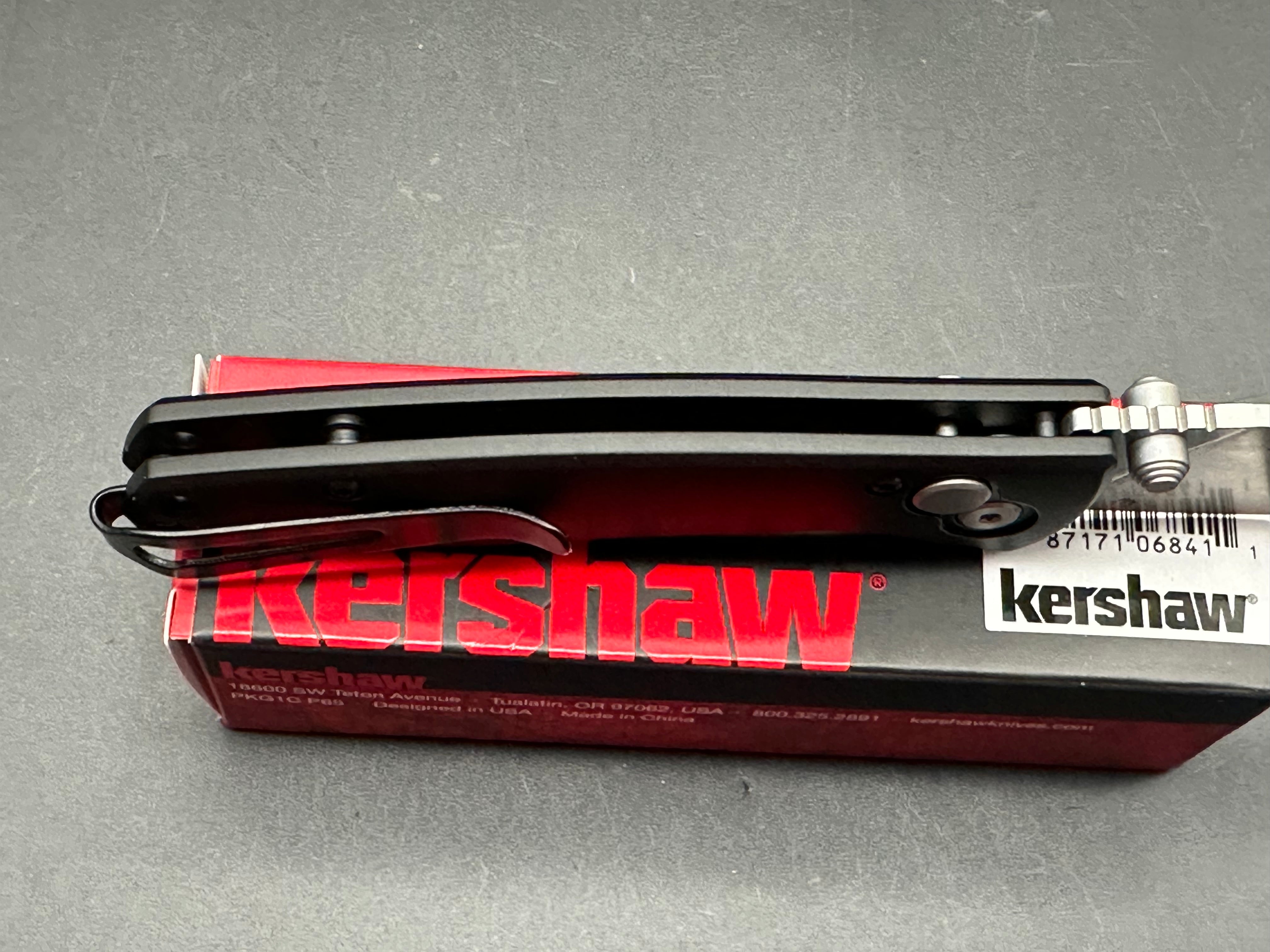 Kershaw Kindred Black Aluminum Handle D2 Spear Point Plain Edge Knife - Outdoor Camping, Hunting, Survival & EDC Tactical Folding Knife