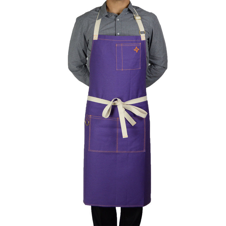 Boldric Purple Kohlrabi Apron - Adjustable Bib Apron for Cooking, Baking & Gardening - Free Shipping - Perfect for Chefs, Home Cooks & DIY Enthusiasts