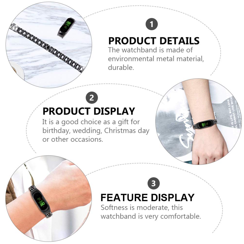 UKCOCO Leather Watch Band for Xiaomi 5 - Quick Release Zinc Alloy Strap for Work & Gym