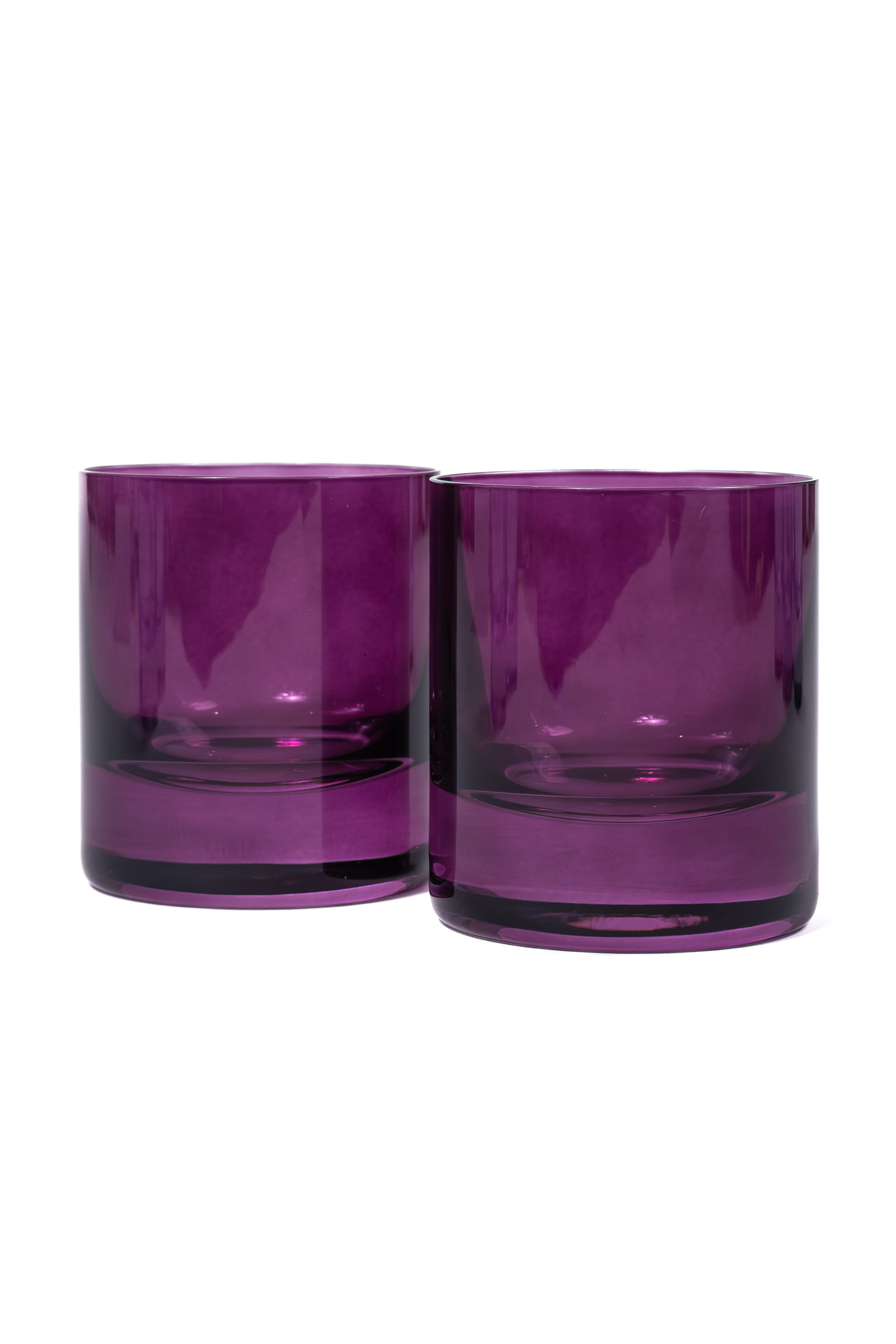 Premium Estelle Colored Rocks Glasses Set of 2 - Elegant Amethyst Purple Cocktail Glasses for Whiskey, Bourbon & Scotch - Perfect for Home Bars, Dinner Parties & Gift Giving