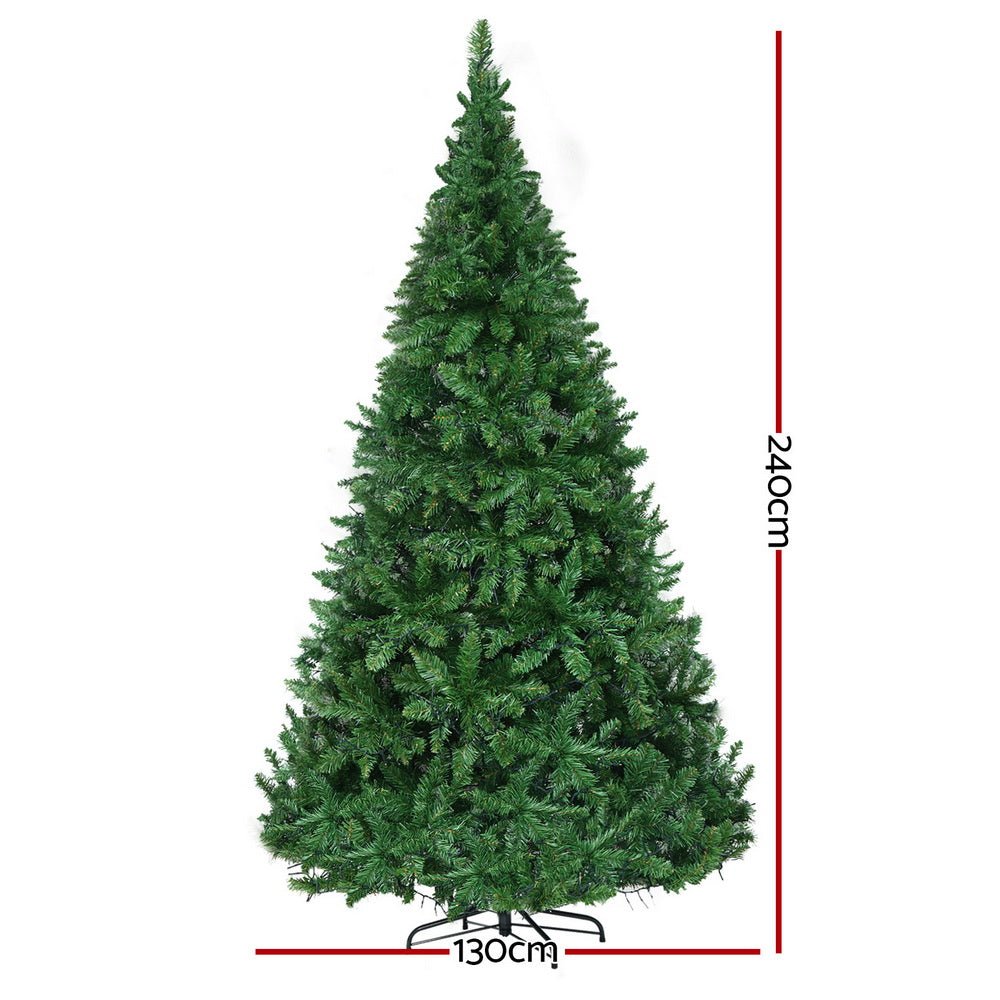 2.4m Christmas Tree with 1488 LED Lights - Premium Xmas Tree Decorations for Home, Office, and Holiday Parties