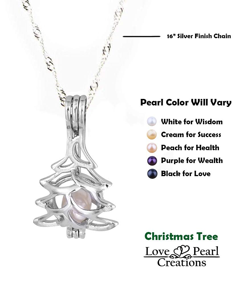 Love Pearl Creations Christmas Jewelry Kit with Pendant Necklace - Christmas Tree Design for Holiday Gifts & Party Favors | Perfect for Christmas Decorations, Gift Giving & Festive Celebrations
