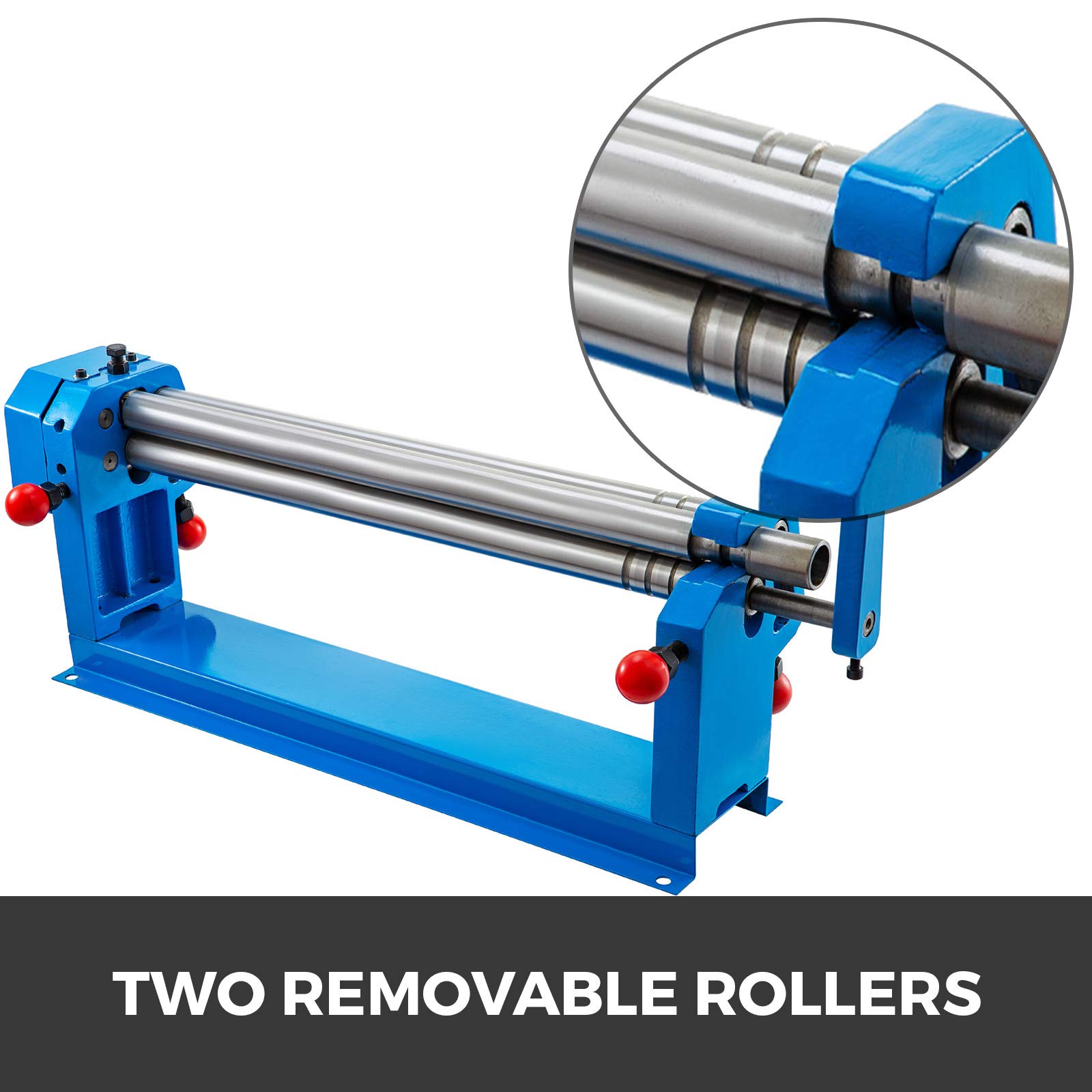 Mophorn 24 Inch Slip Roll Metal Bending Machine - 16 Gauge Steel Sheet Metal Roller with 2 Removable Rollers for Round Bending | Perfect for Metalworking, HVAC, and DIY Projects