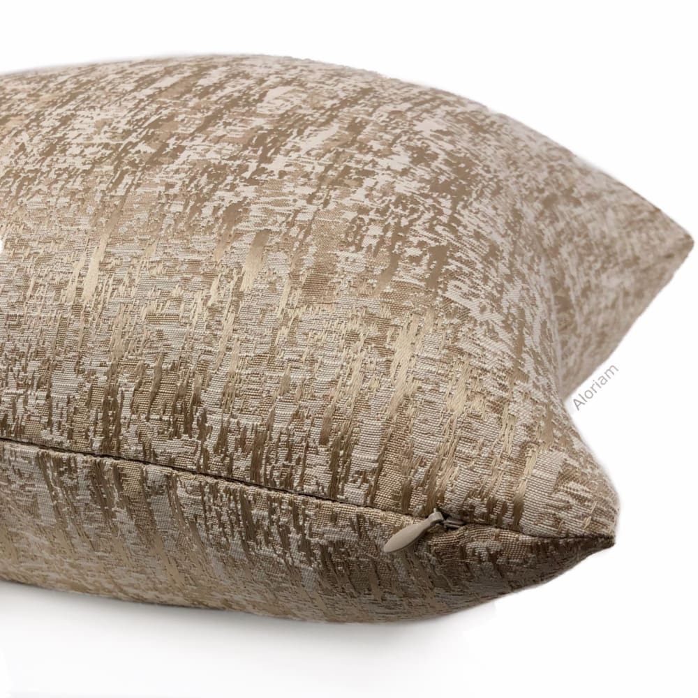 Emmanuel Cafe Ecru Modern Textured Pillow Cover - Soft Decorative Throw Pillow Case for Living Room, Bedroom & Sofa - 18x18 Inches Home Decor Accent