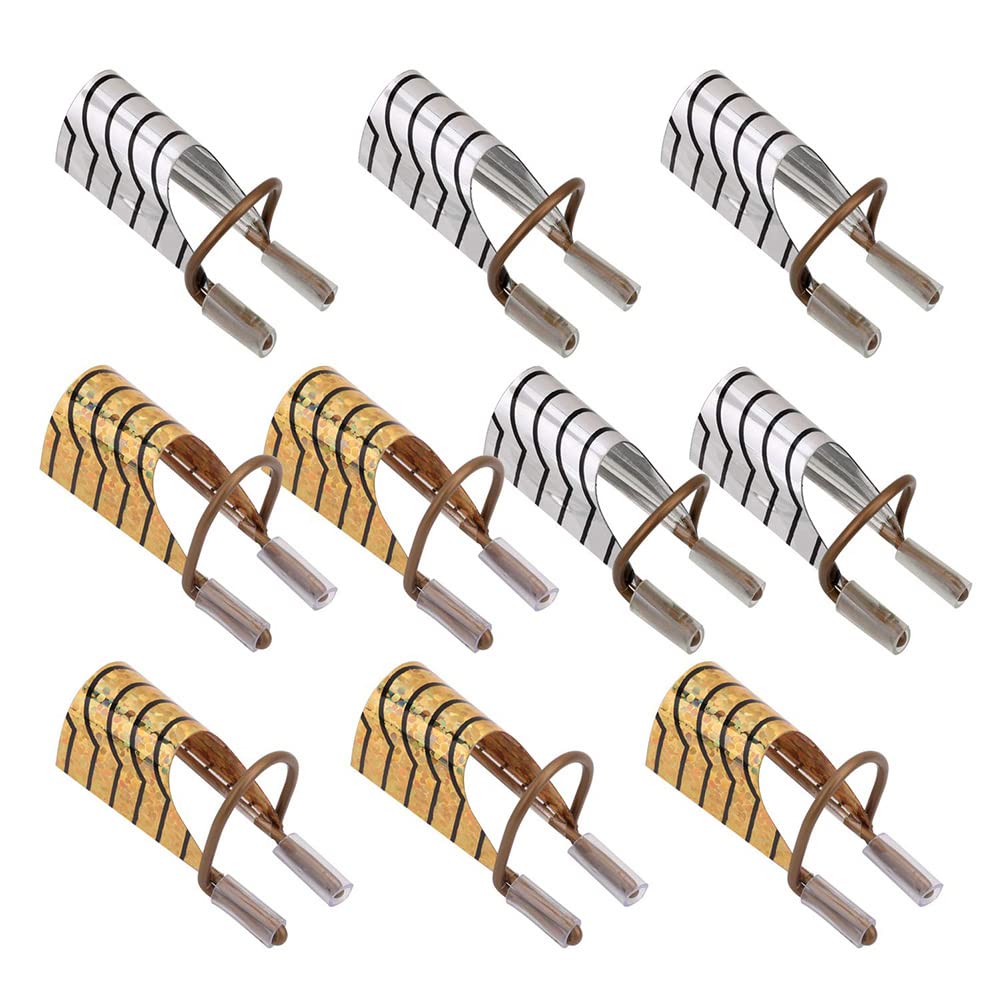 AKOAK 10-Piece Reusable Nail Extension Forms - Acrylic & UV Gel Nail Art Guide Protectors for Salon & Home Use | Perfect for DIY Manicures, Nail Extensions & Professional Nail Art Designs