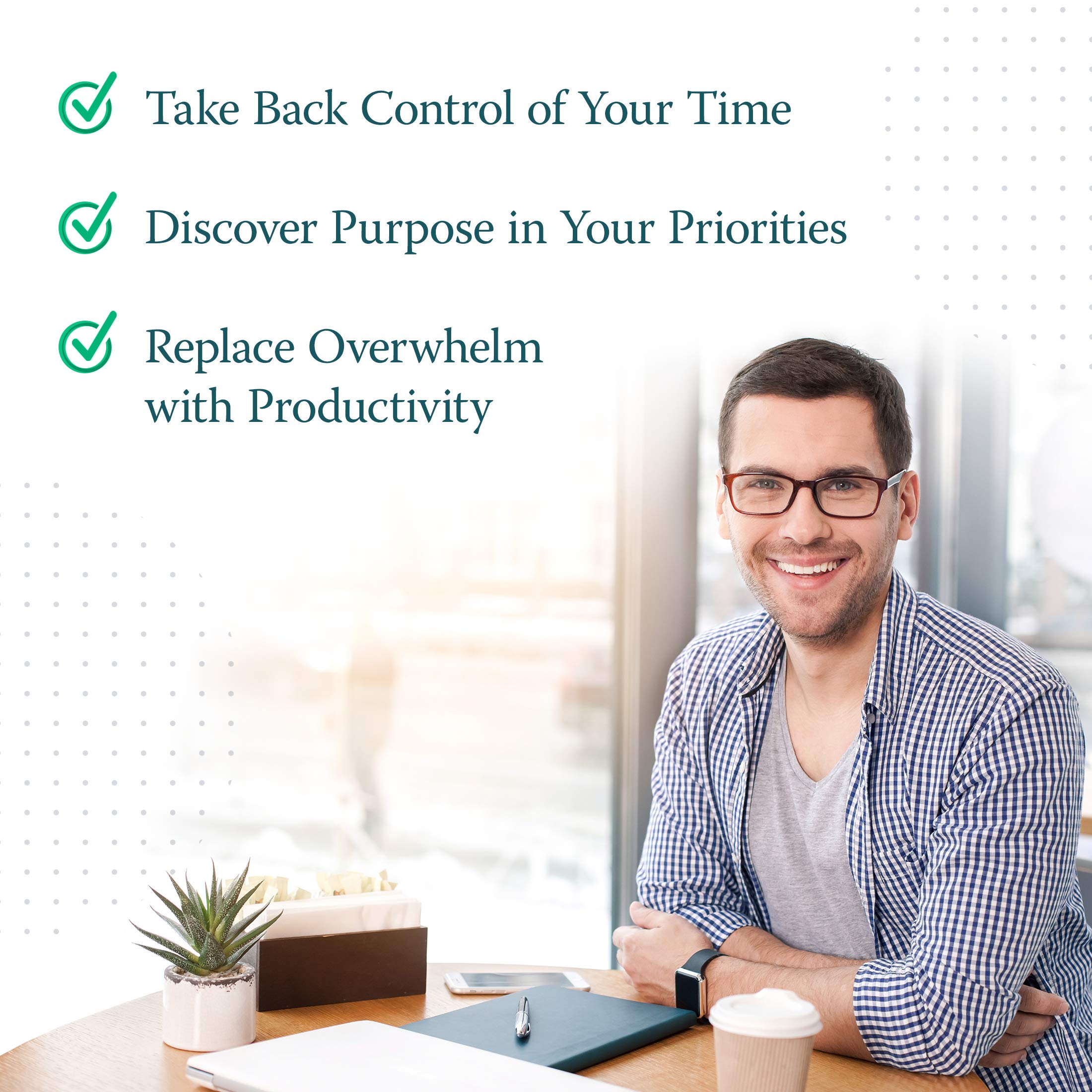 Roterunner Purpose Planner Notebook - B5 7.5”x9.8” Undated Daily Weekly Monthly Productivity Planner for Work & Home - ADHD Planner for Adults, Self Care Journal, Goal Setting Tool (Perfect for Office, School, Time Management & Mental Health Organization)