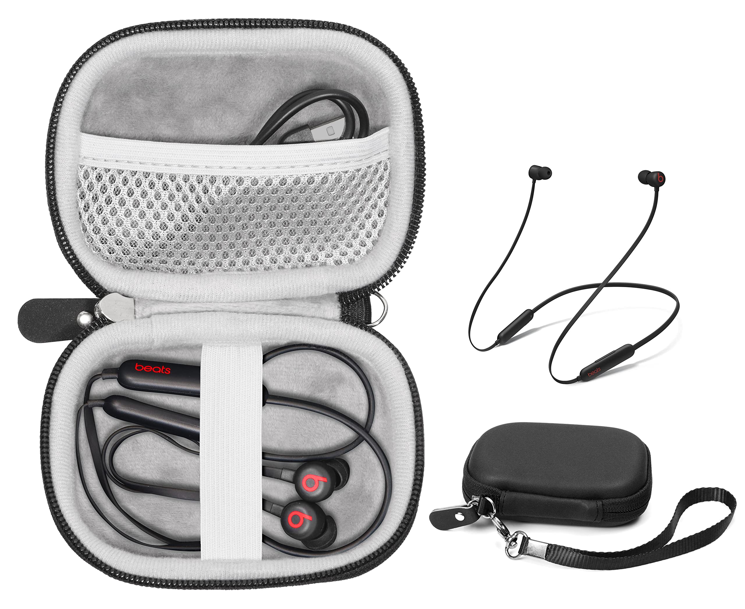 CaseSack Protective Case for Beats Flex & Powerbeats Wireless Earbuds - Durable Storage Pouch for Gym, Travel & Daily Use