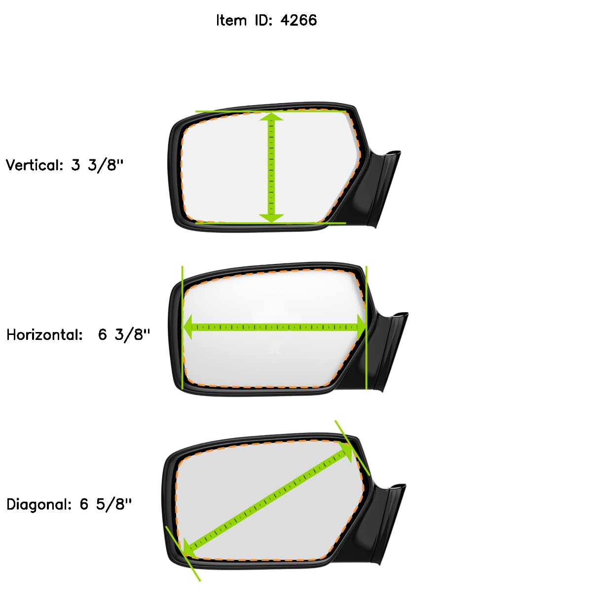 08-09 BMW 128i & 135i Left Driver Side Mirror Glass Replacement - Clear Lens with Adhesive | Direct Fit Alternative to Auto-Dimming Mirrors | Perfect for Parking, Lane Changes & Rear Visibility