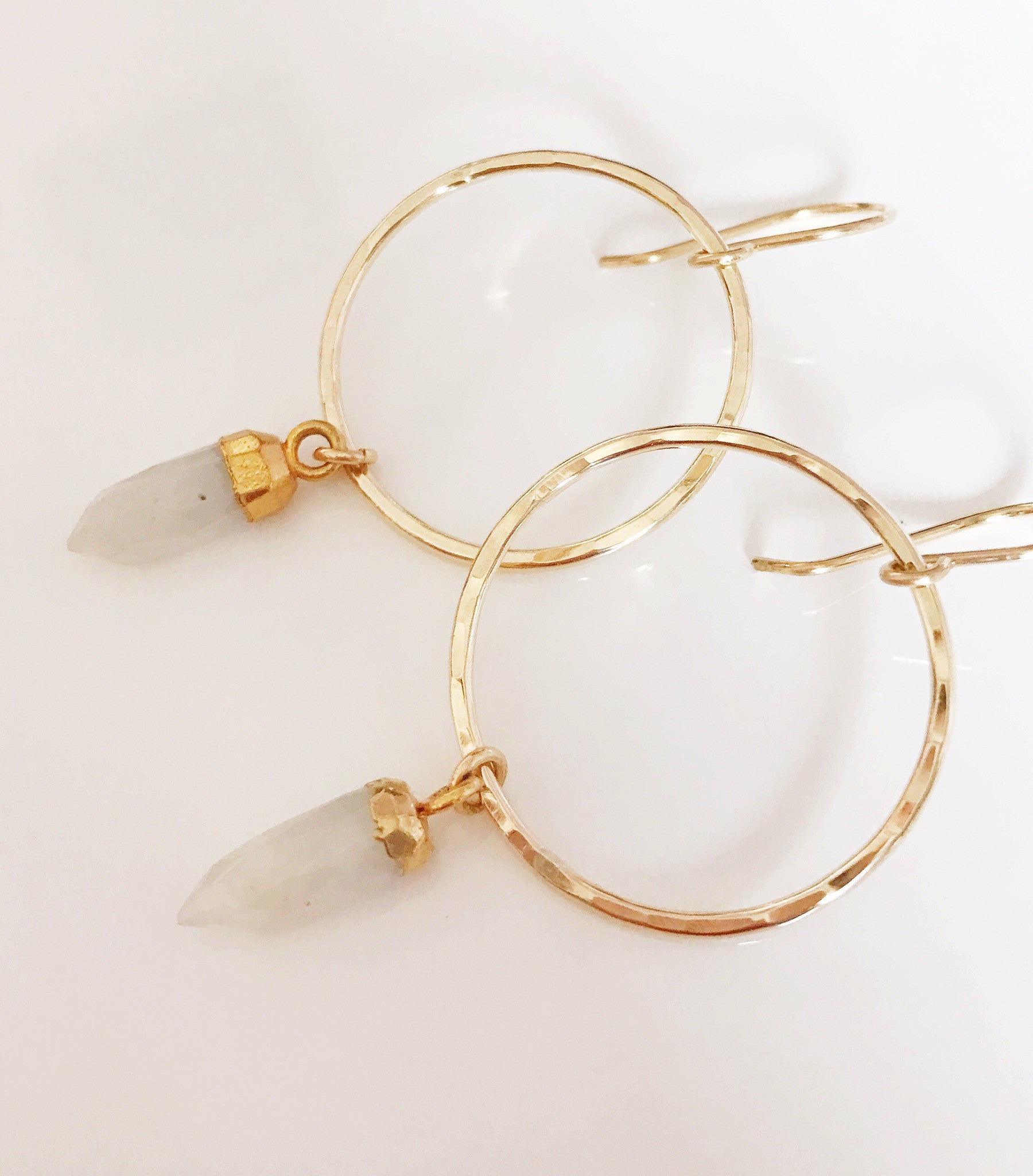 Zoe Moonstone Earrings (E358) - Elegant Dangle Earrings for Women, Perfect for Parties, Weddings & Special Occasions