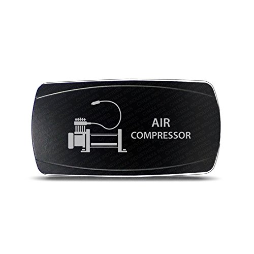 4x4 Rocker Switch with White LED for Air Compressor - Horizontal Mount - Durable Off-Road & Marine Use