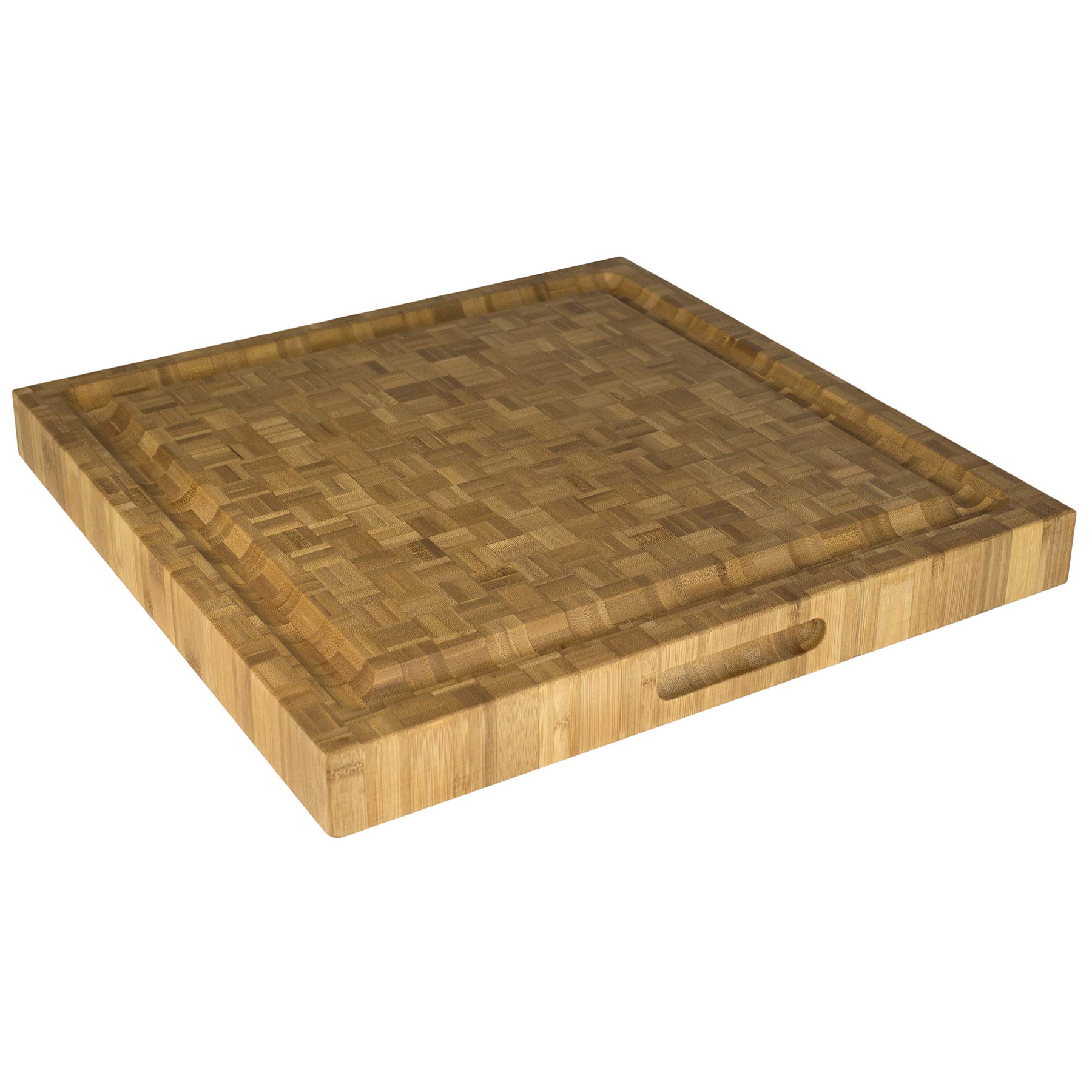 Premium Bamboo Cutting Board 16x16x2 Inch - Eco-Friendly Carving & Chopping Board for Kitchen, Butcher Block for Meat, Vegetables, Fruits - Perfect for Home Chefs & Professional Use