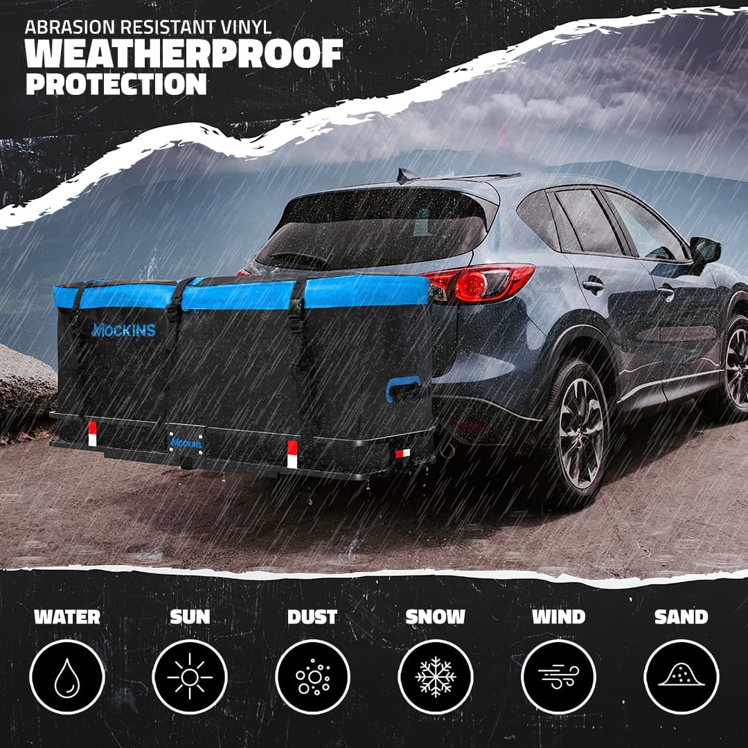 60x20x6 Heavy Duty Hitch Mount Cargo Carrier with 16 Cu Ft Waterproof Storage Bag & Packing Cubes - Perfect for Road Trips, Camping, and Outdoor Adventures