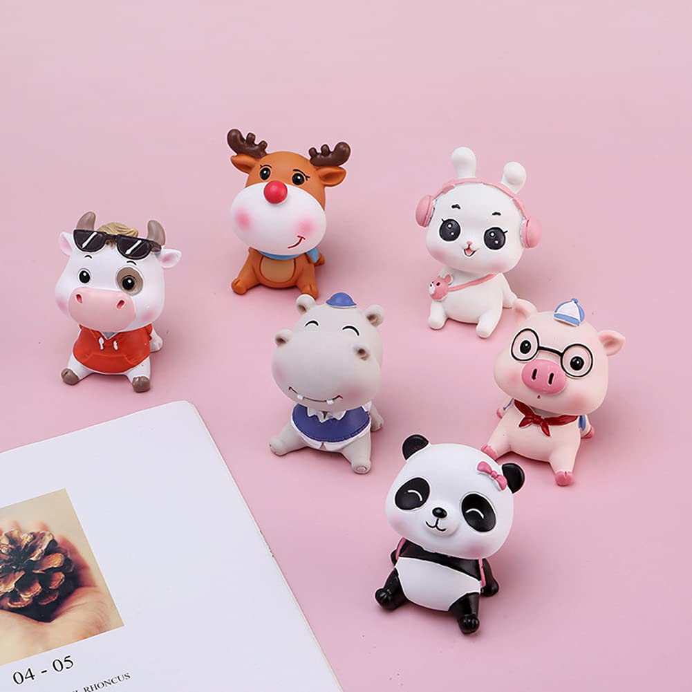 Creative Cartoon Cow Car Dashboard Decor - Cute Shaking Head Animal Car Accessory for Home & Auto Interior Decoration | Perfect for Car Dash, Office Desk & Gift Giving