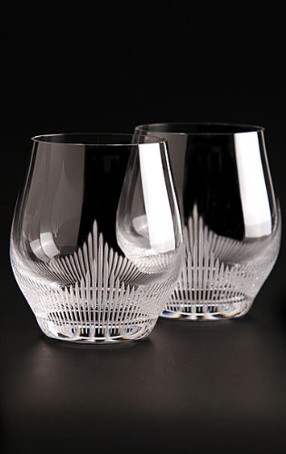 Lalique 100 Points Whiskey Tumbler Glasses Set of 2 - Premium Crystal Whiskey Glasses for Bourbon, Scotch & Cocktails - Perfect for Home Bar, Gifts & Special Occasions